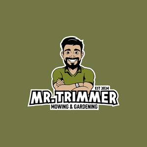 MR. TRIMMER Mowing &amp; Gardening Business Logo