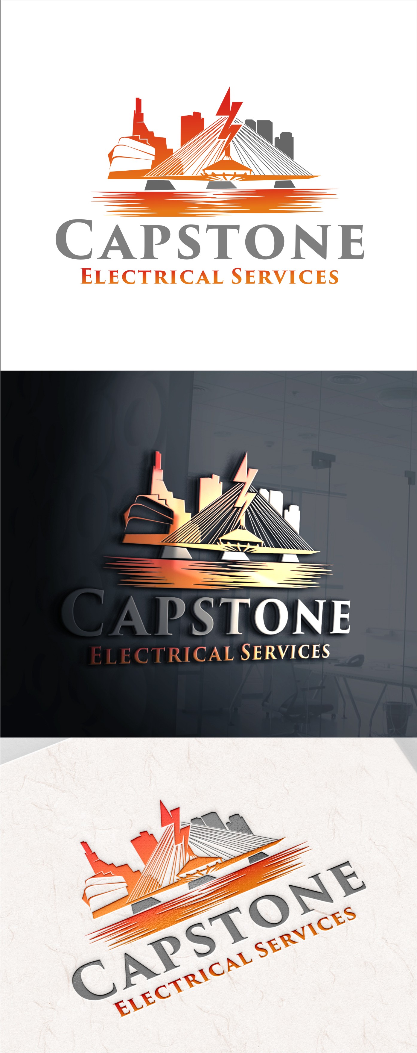 Logo Design by Soul Light for Capstone Electrical Services | Design #34107901