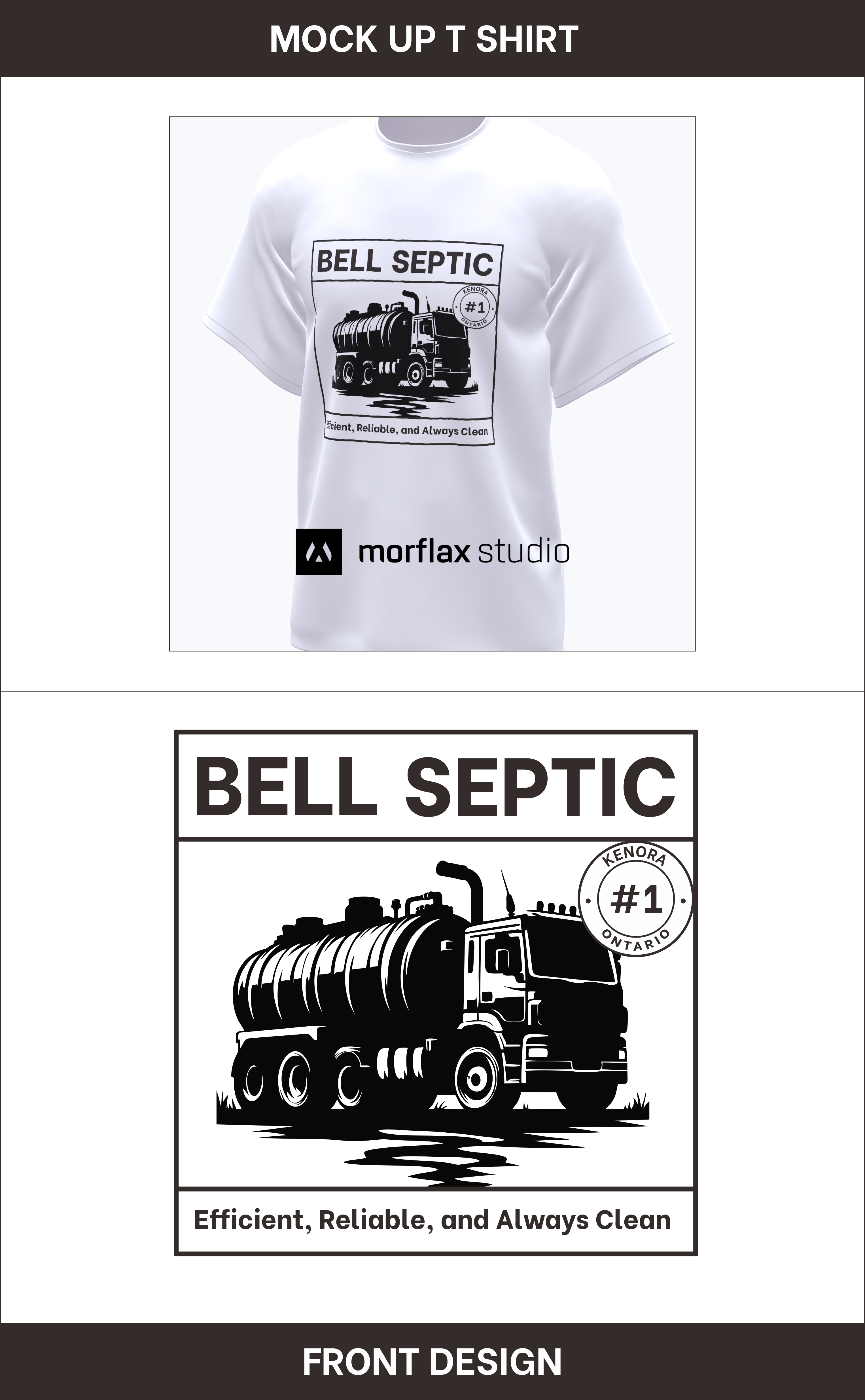 Diseño de Camiseta por MALIK CREATIVE MEDIA para Bell Septic | Diseño #34153069