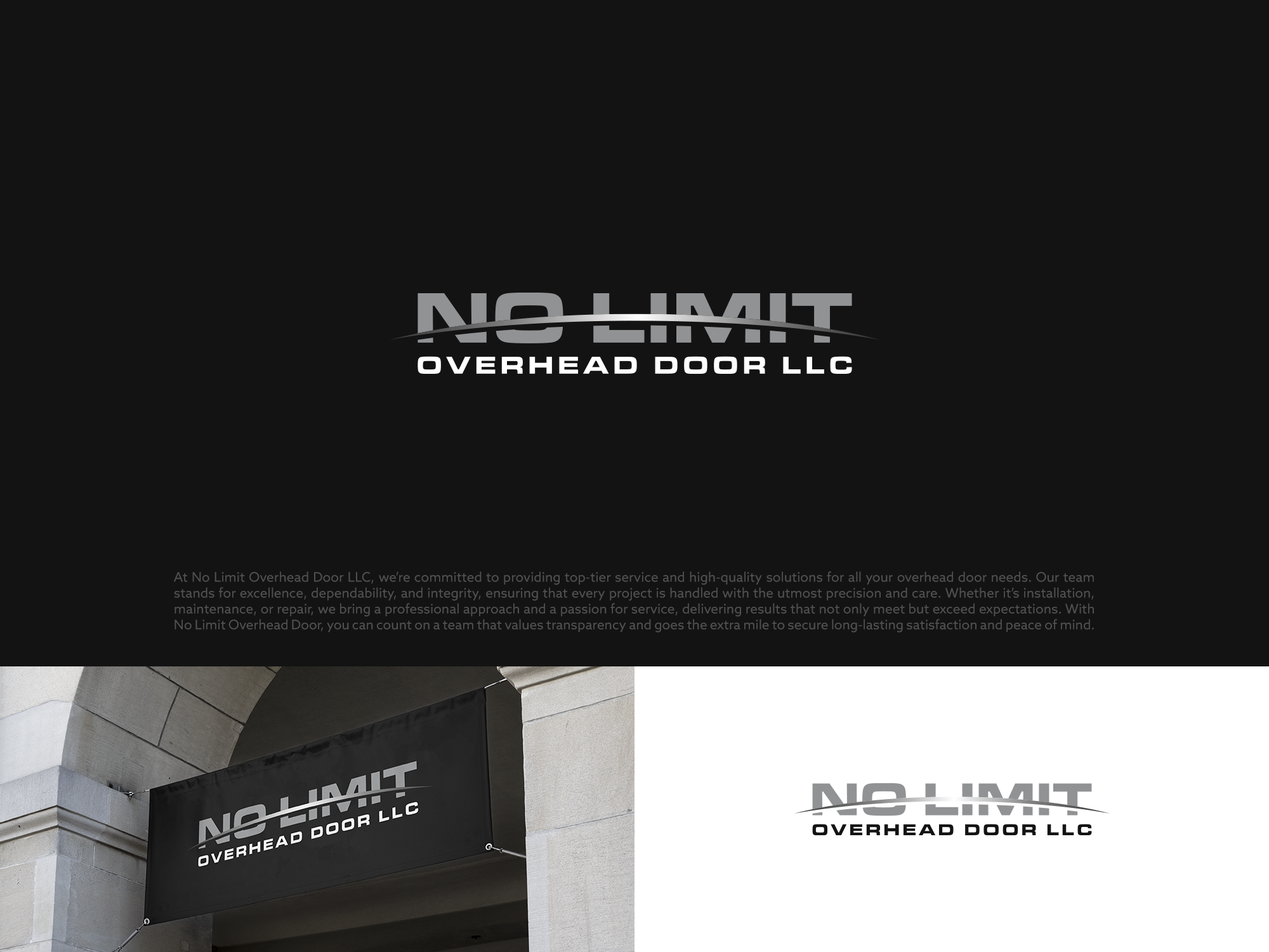 Logo-Design von COLOUR CREATIVE für No Limit Overhead Door | Design #34141465