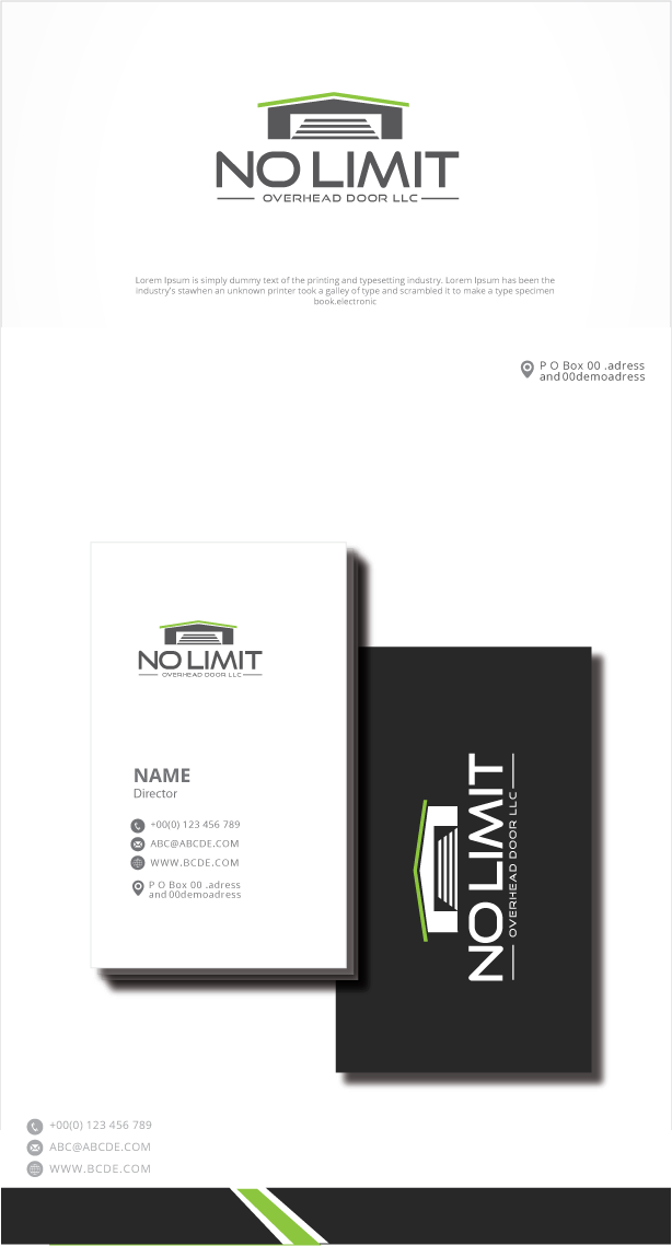 Logo-Design von zebronicgraphic für No Limit Overhead Door | Design #34109205