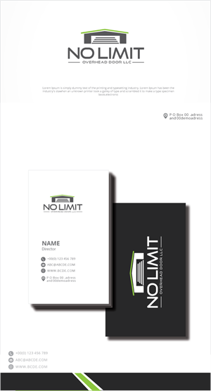 Logo-Design von zebronicgraphic für No Limit Overhead Door | Design: #34109205