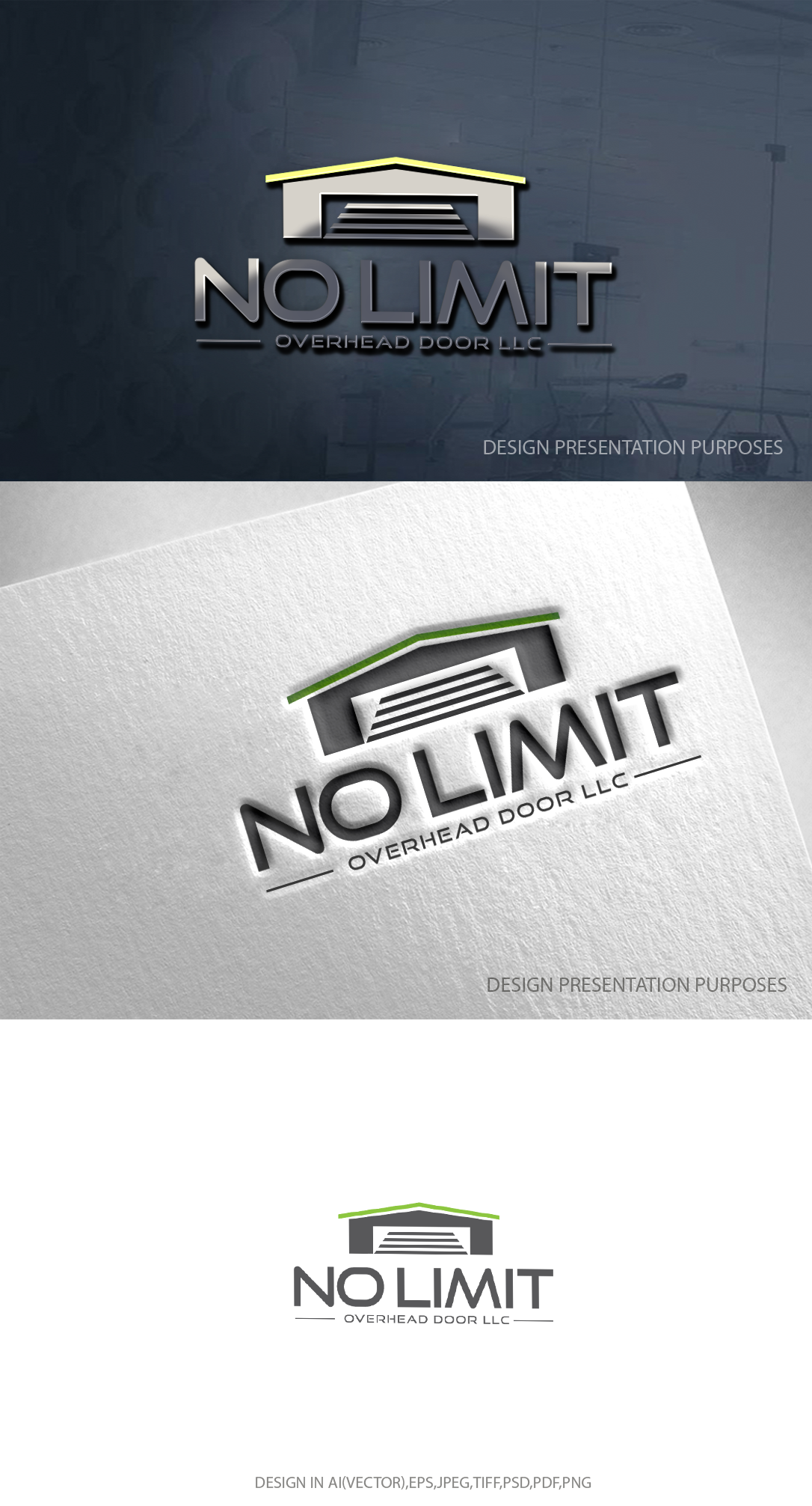 Logo-Design von zebronicgraphic für No Limit Overhead Door | Design #34109206