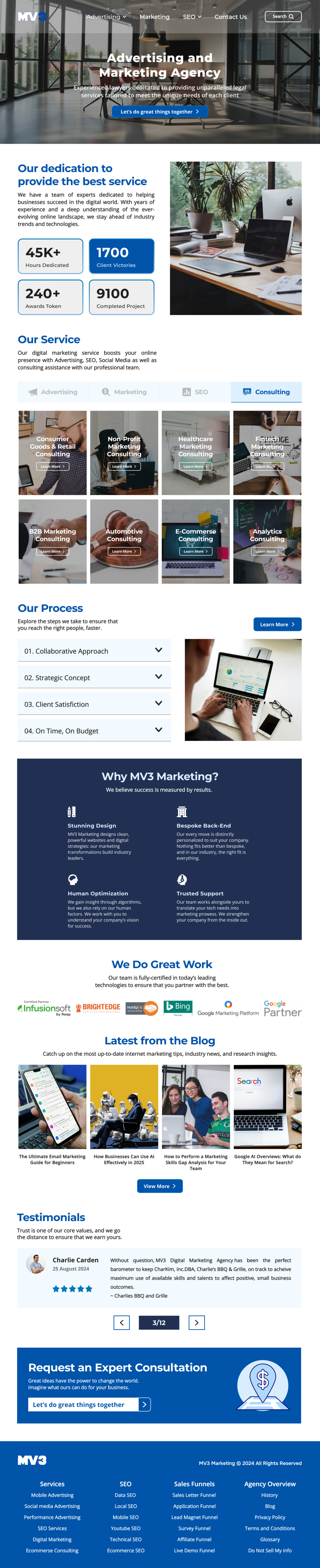 Web Design by Taufik H for MV3 Marketing | Design #34146666