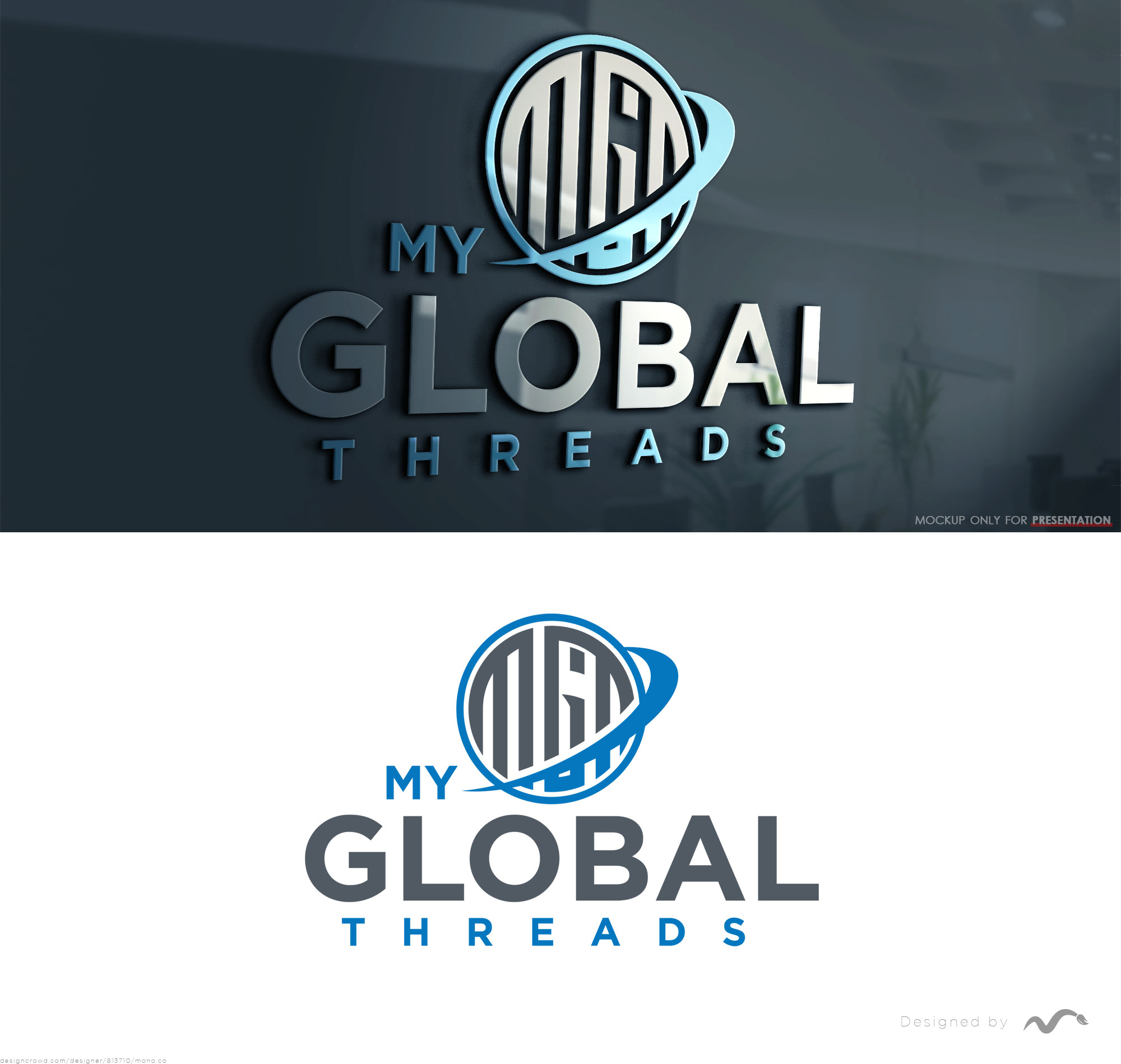 Elegant, Modern, manufacturer Logo Design for My Global Threads by Mono ...