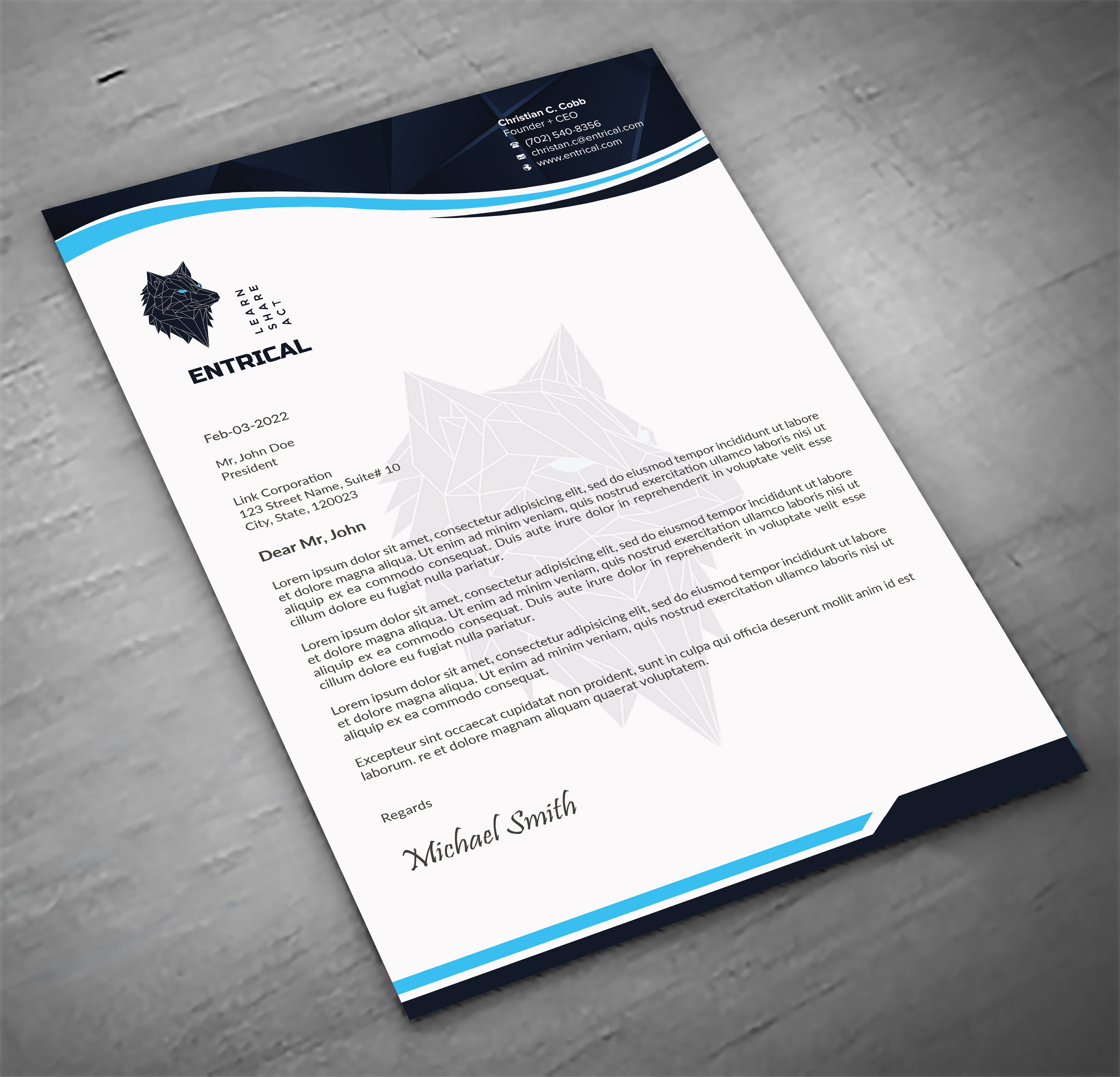 Stationery Design by sadikul islam for Entrical, LLC | Design #34120969