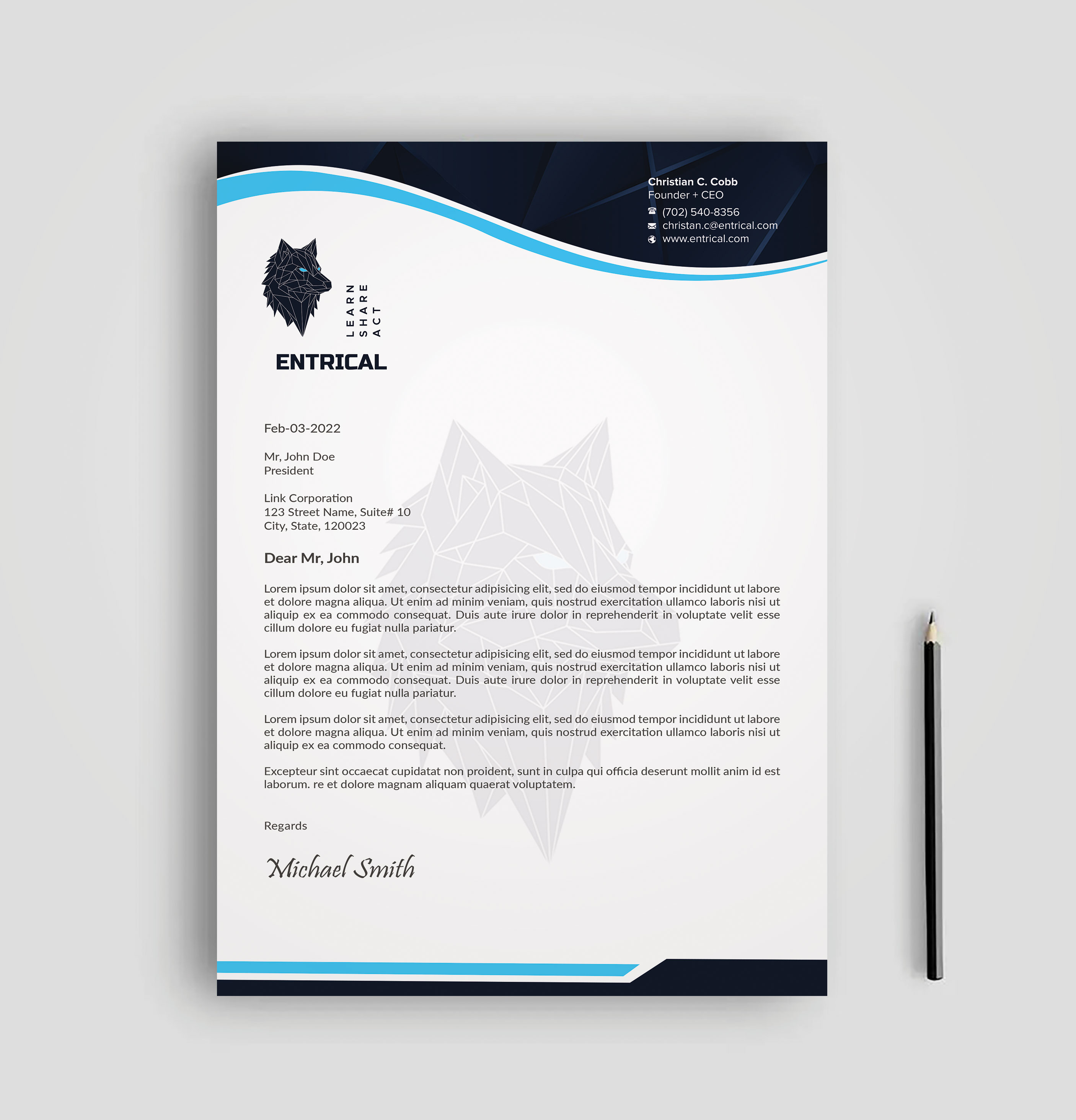 Stationery Design by sadikul islam for Entrical, LLC | Design #34120972