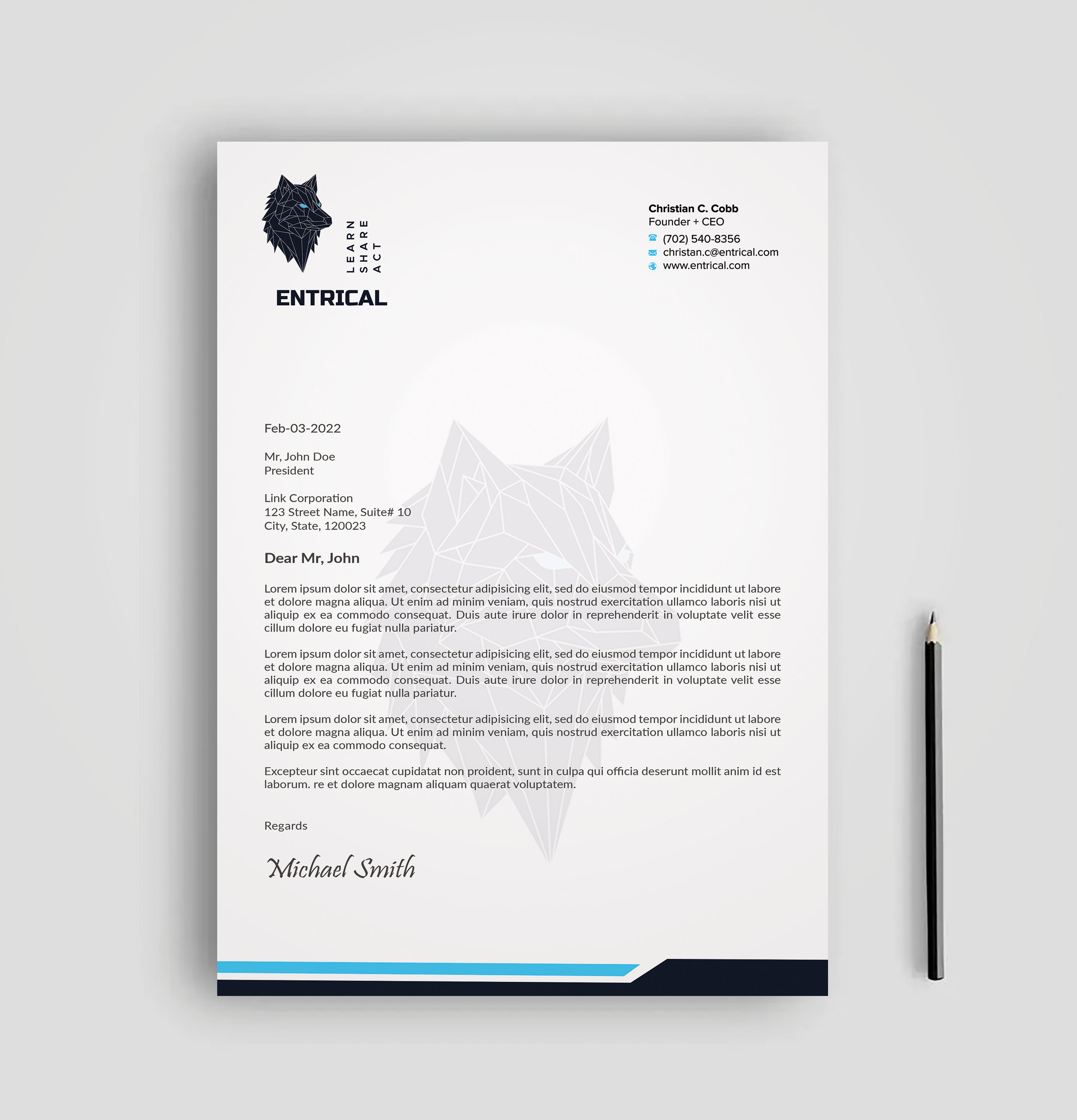 Stationery Design by sadikul islam for Entrical, LLC | Design #34121048