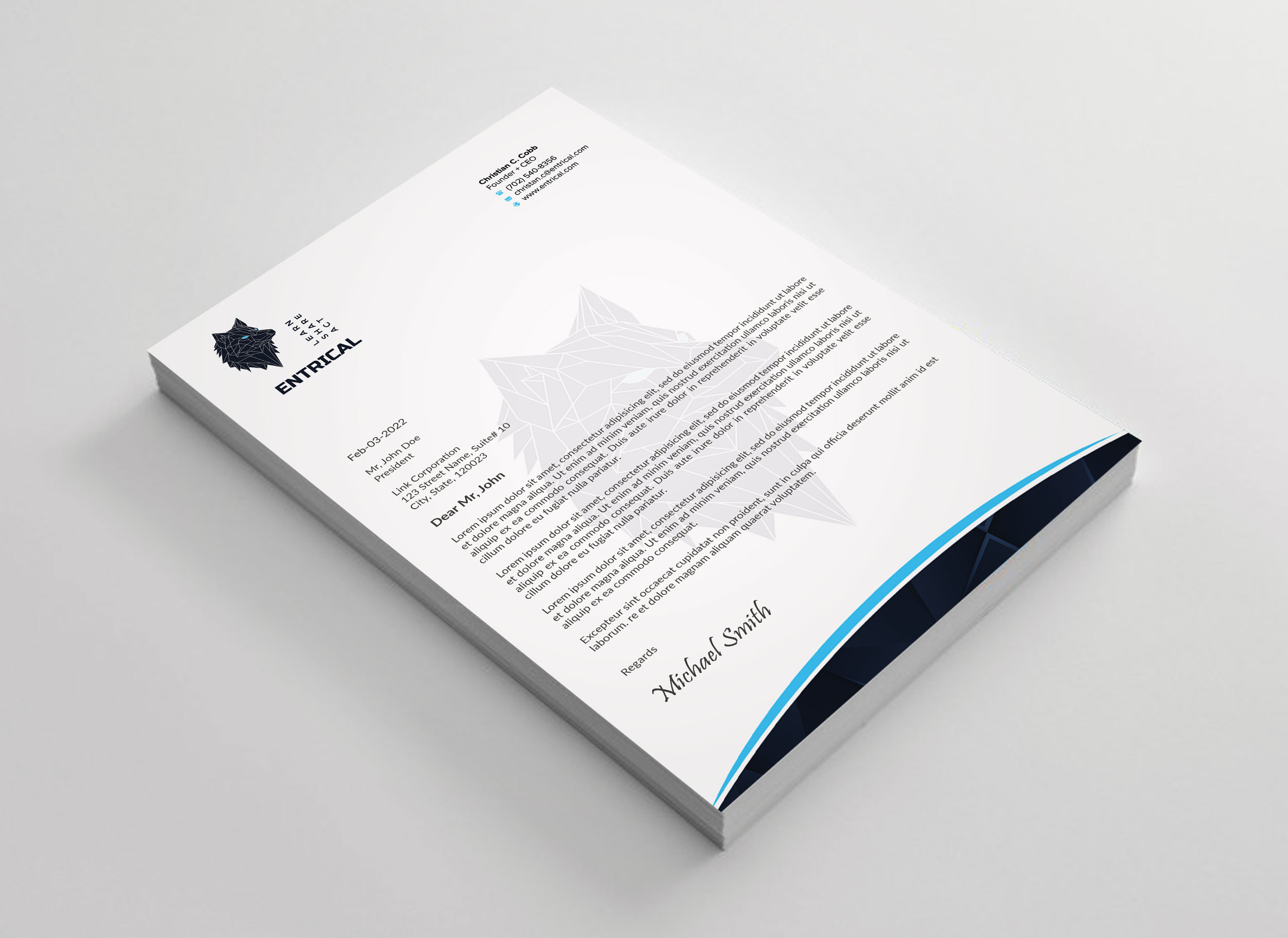 Stationery Design by sadikul islam for Entrical, LLC | Design #34121055