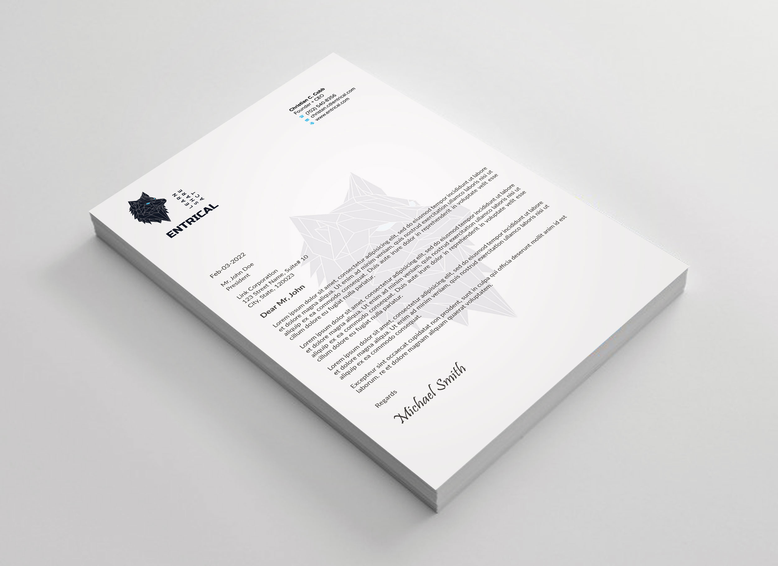 Stationery Design by sadikul islam for Entrical, LLC | Design #34121056