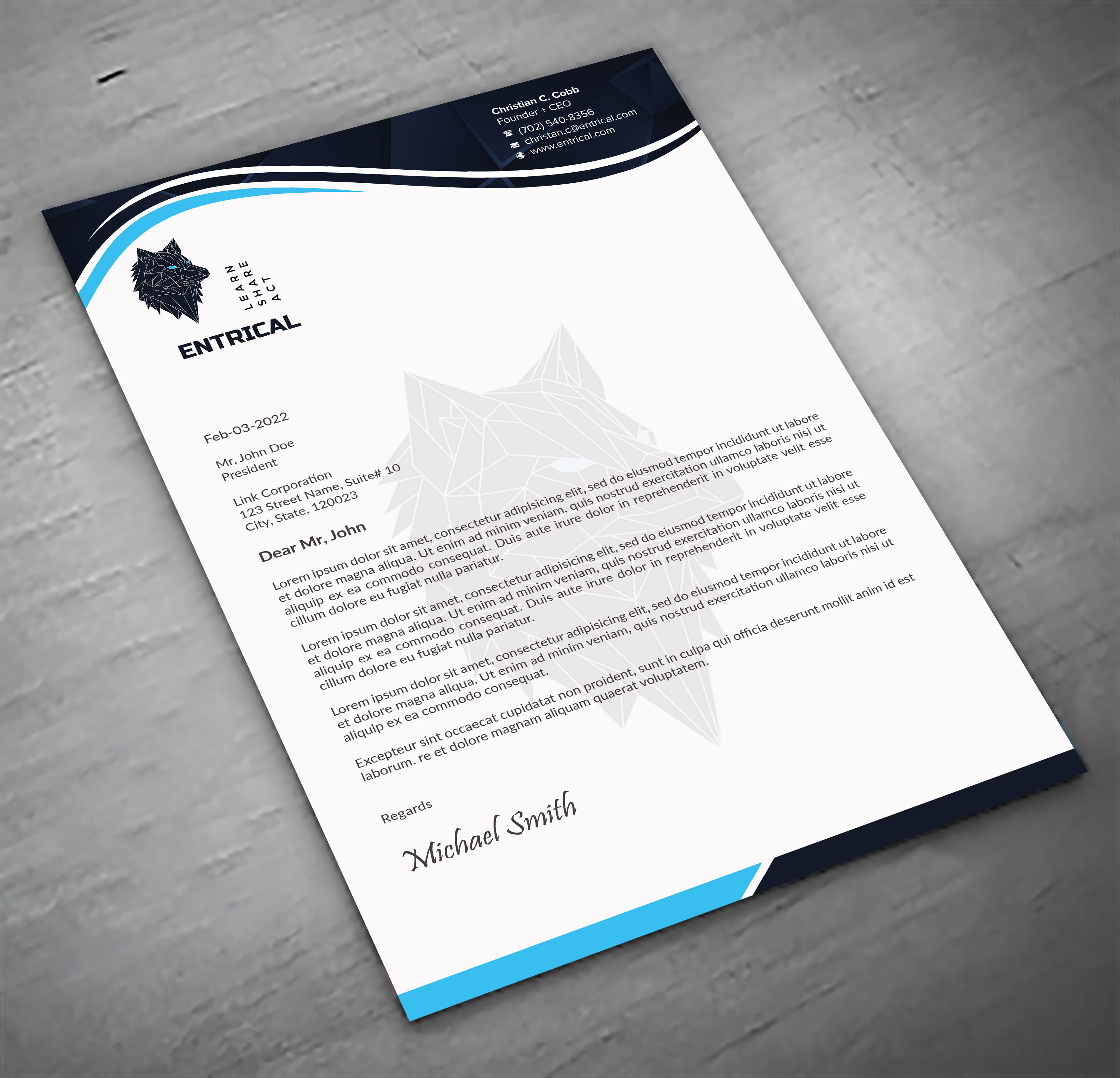 Stationery Design by sadikul islam for Entrical, LLC | Design #34121063