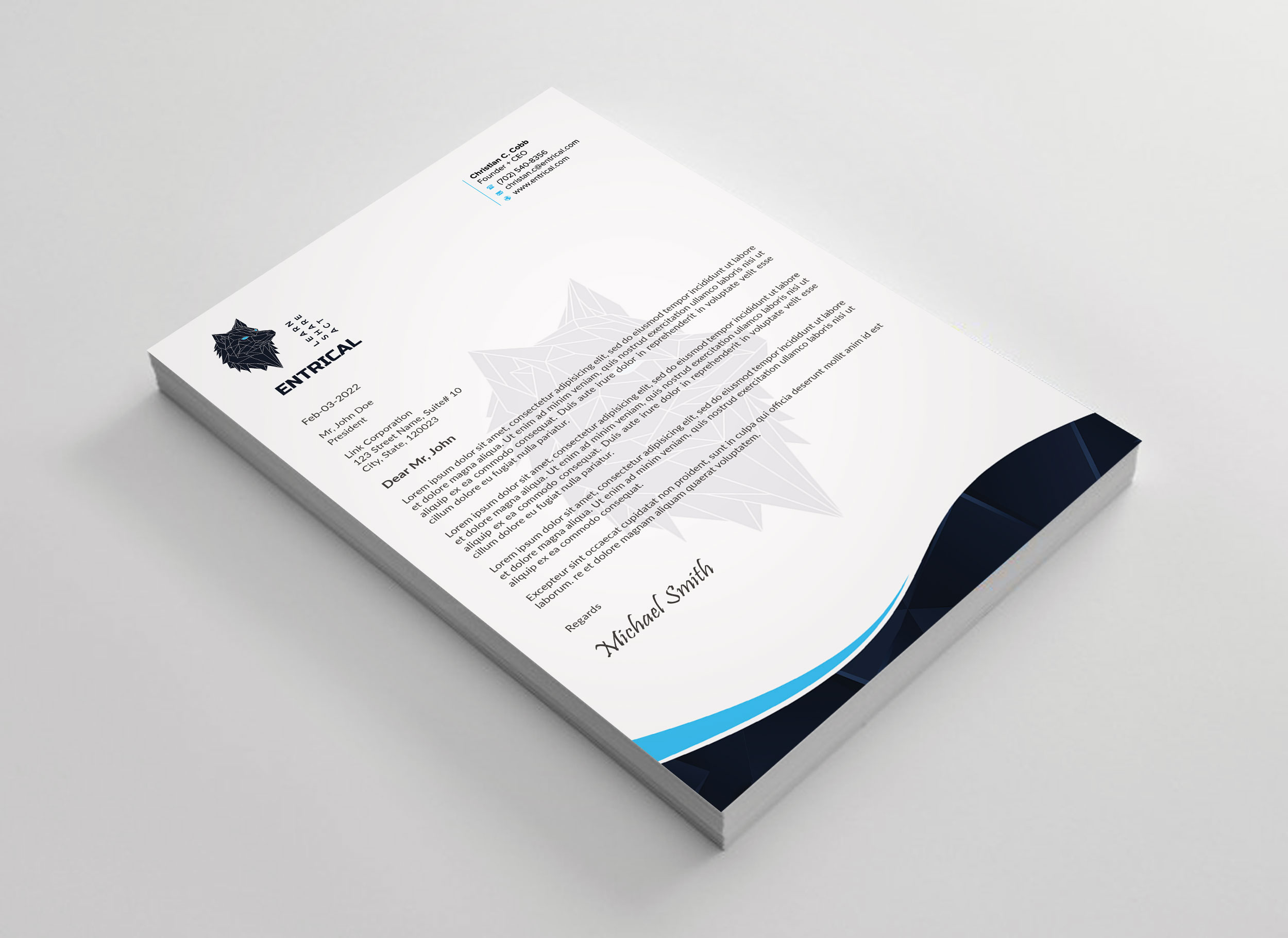 Stationery Design by sadikul islam for Entrical, LLC | Design #34122772