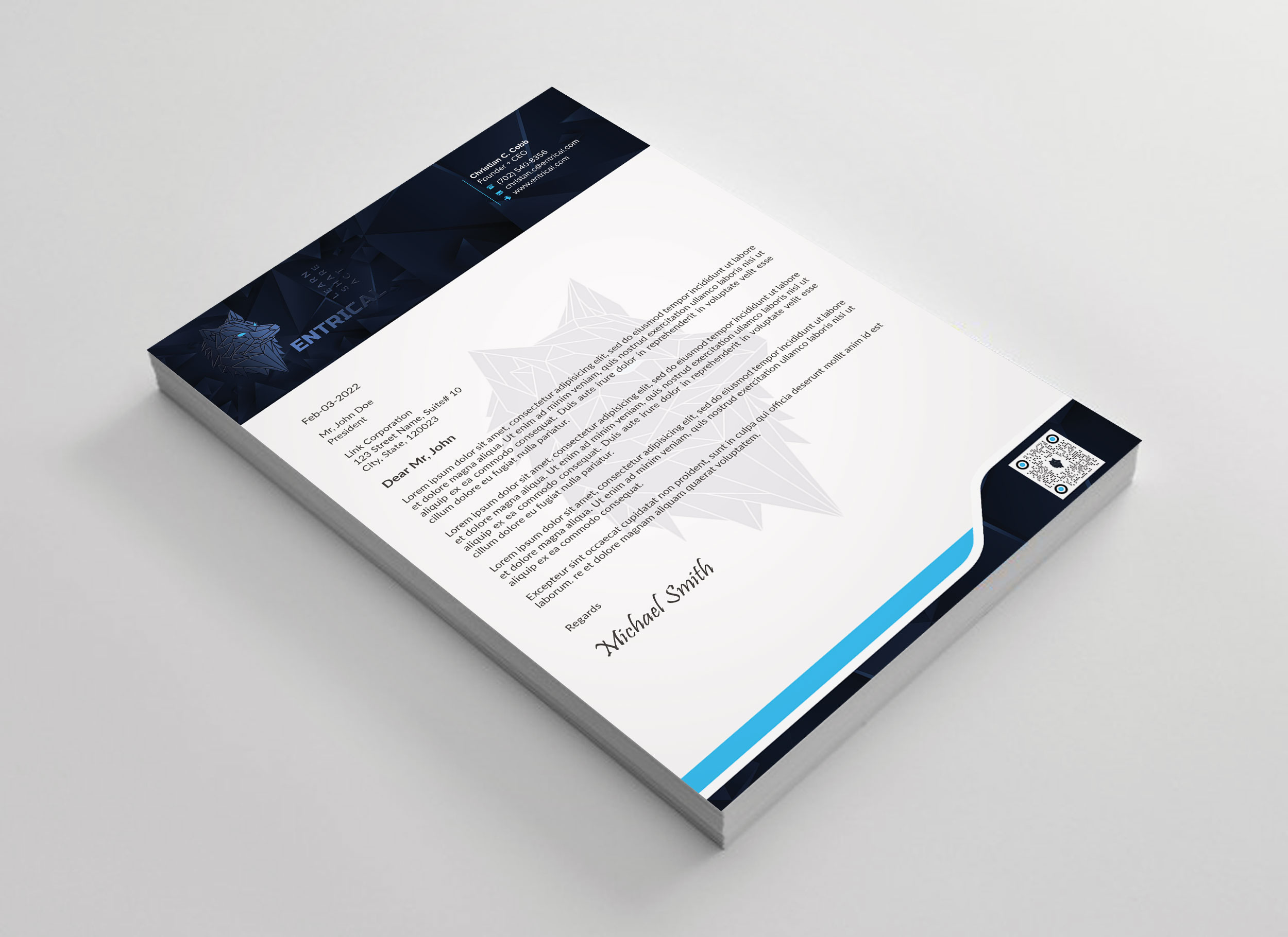 Stationery Design by sadikul islam for Entrical, LLC | Design #34122804