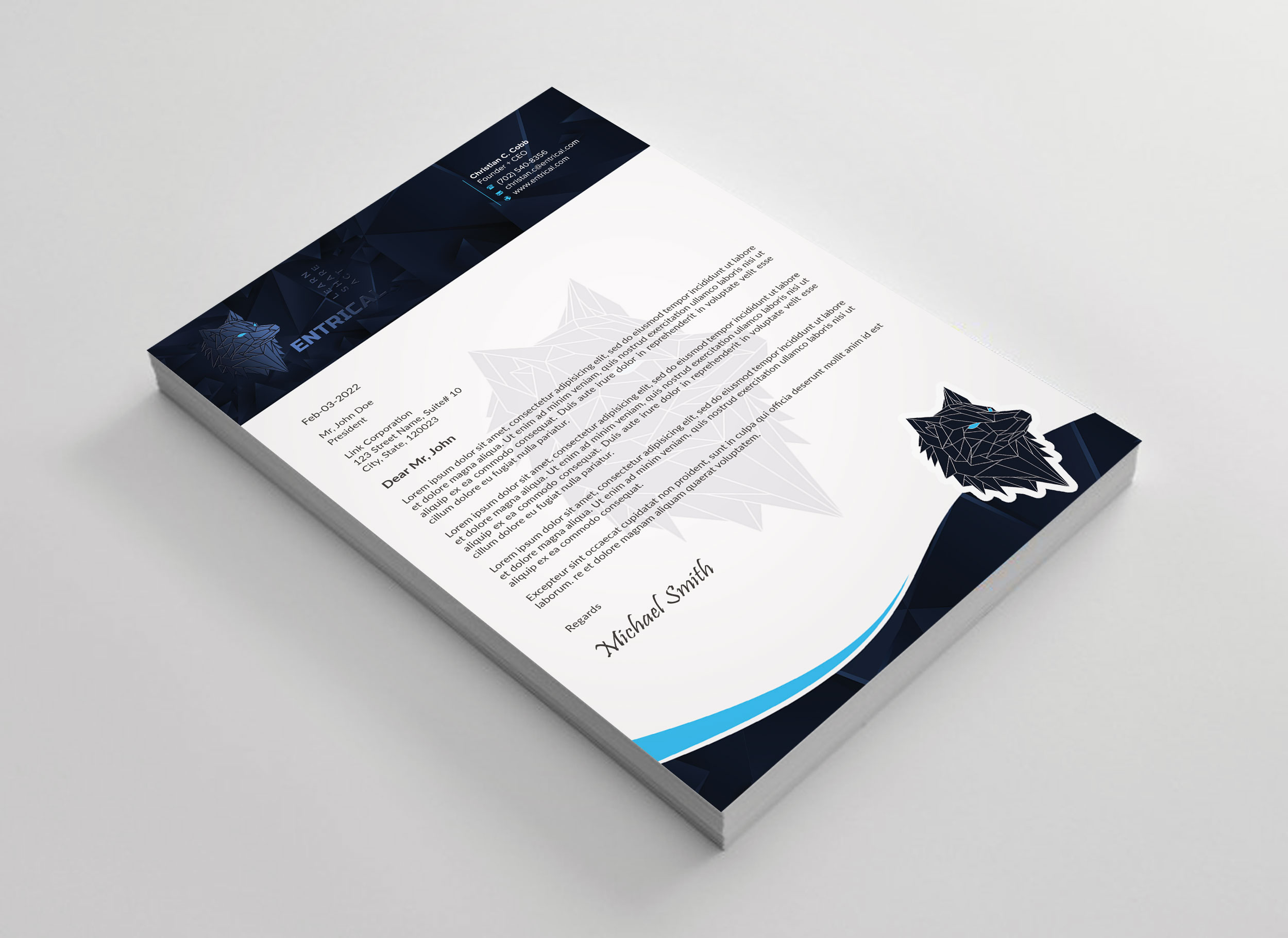 Stationery Design by sadikul islam for Entrical, LLC | Design #34122805