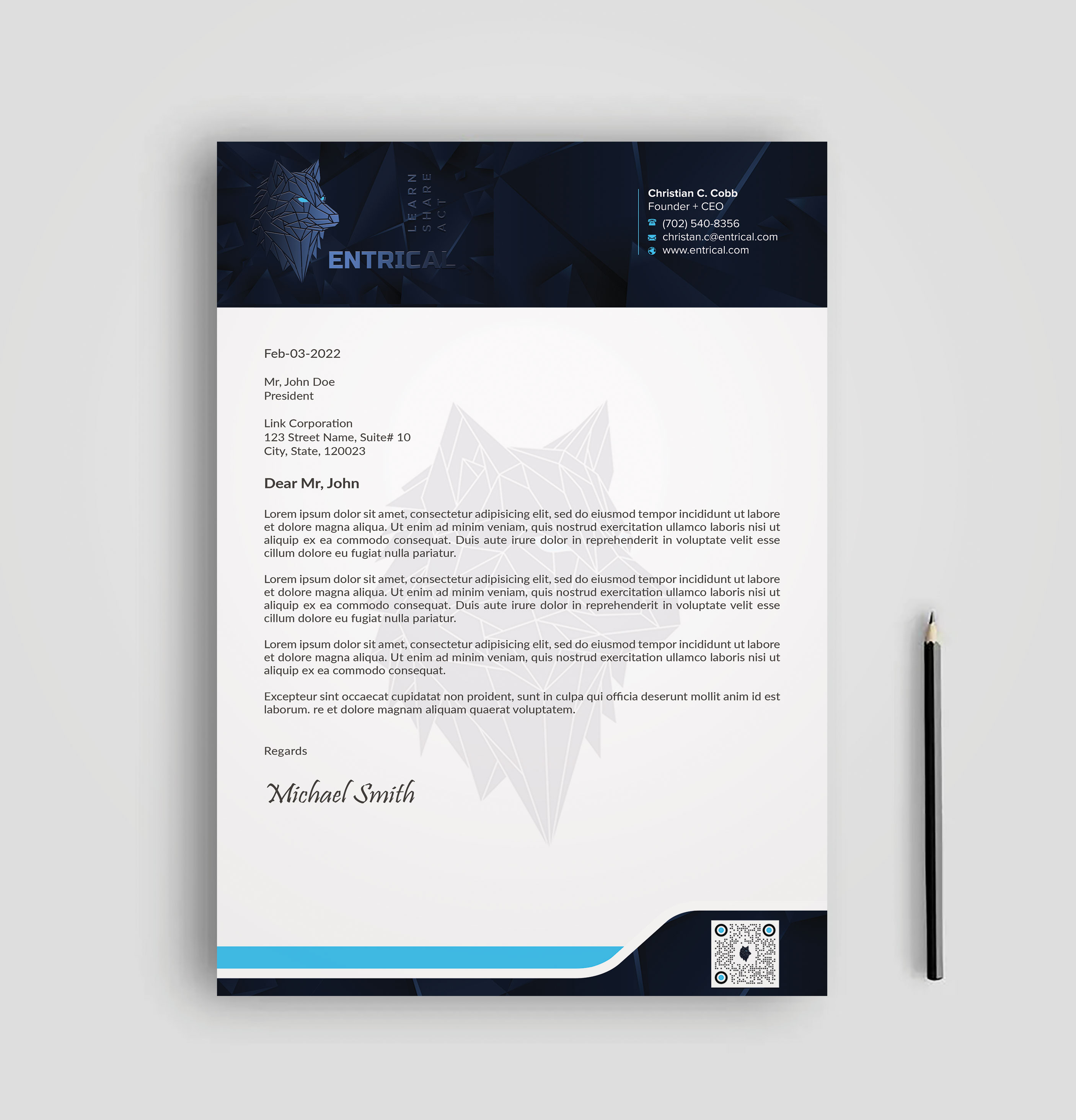 Stationery Design by sadikul islam for Entrical, LLC | Design #34122806