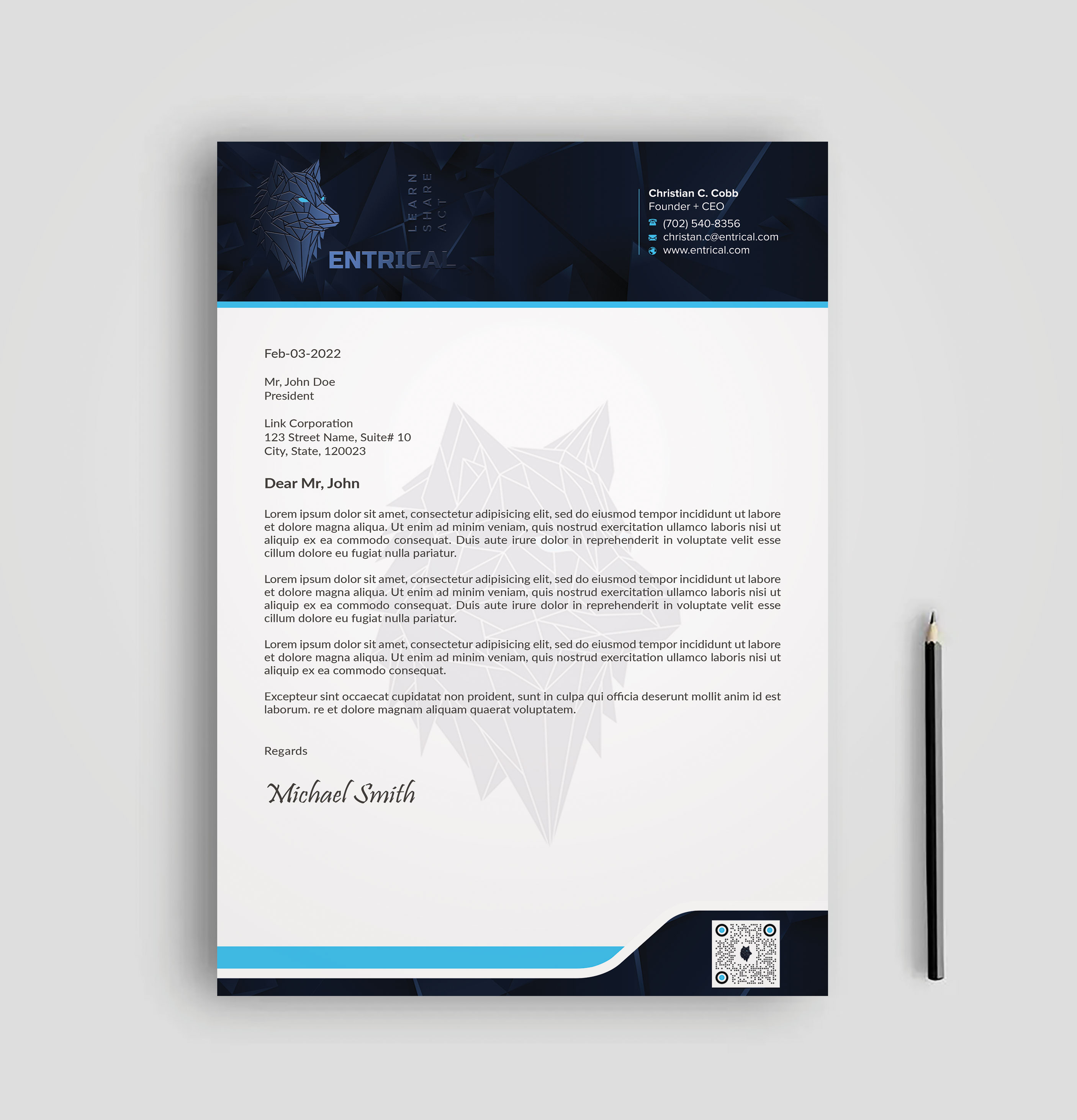 Stationery Design by sadikul islam for Entrical, LLC | Design #34122900