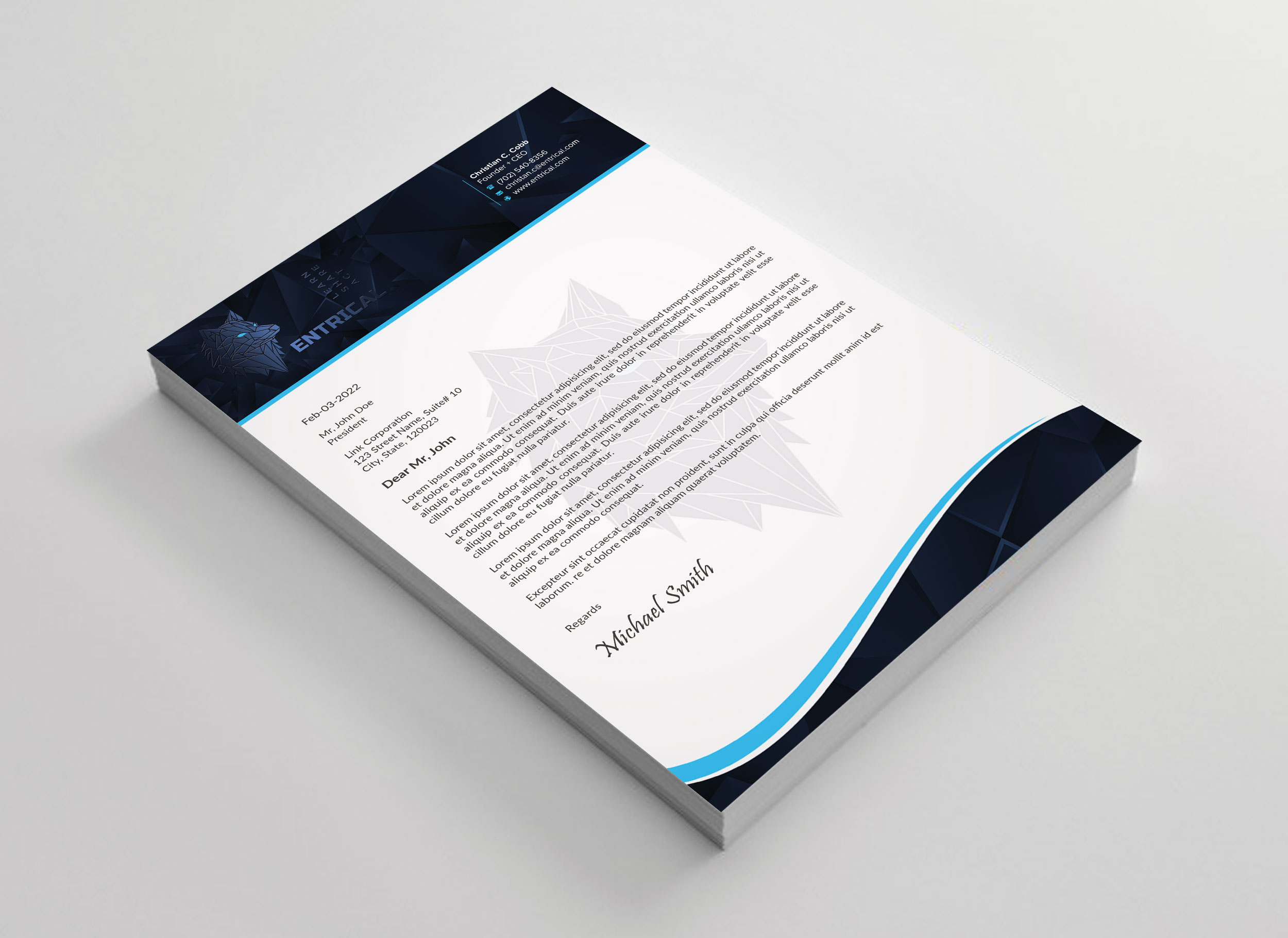 Stationery Design by sadikul islam for Entrical, LLC | Design #34122927