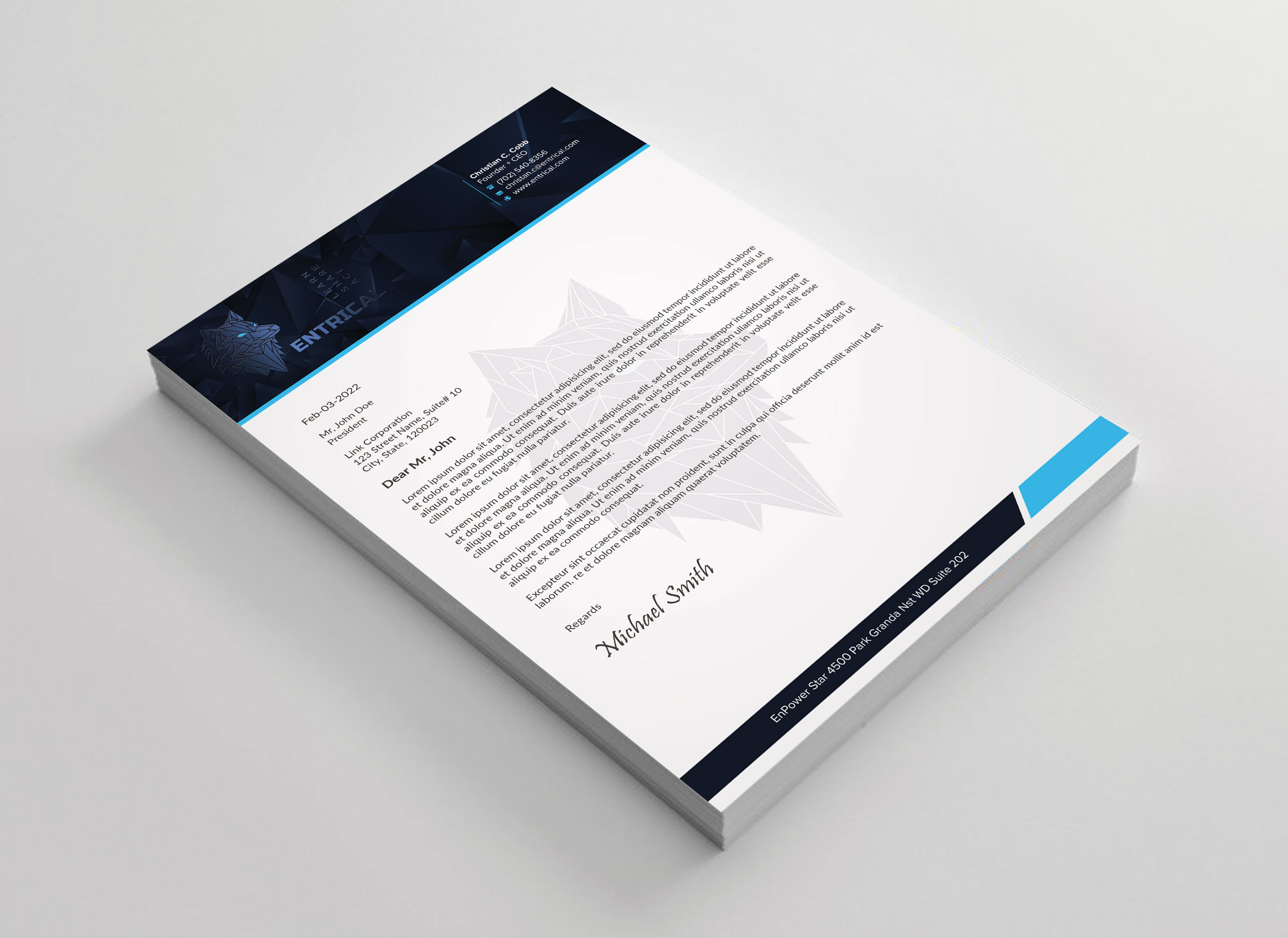 Stationery Design by sadikul islam for Entrical, LLC | Design #34122928