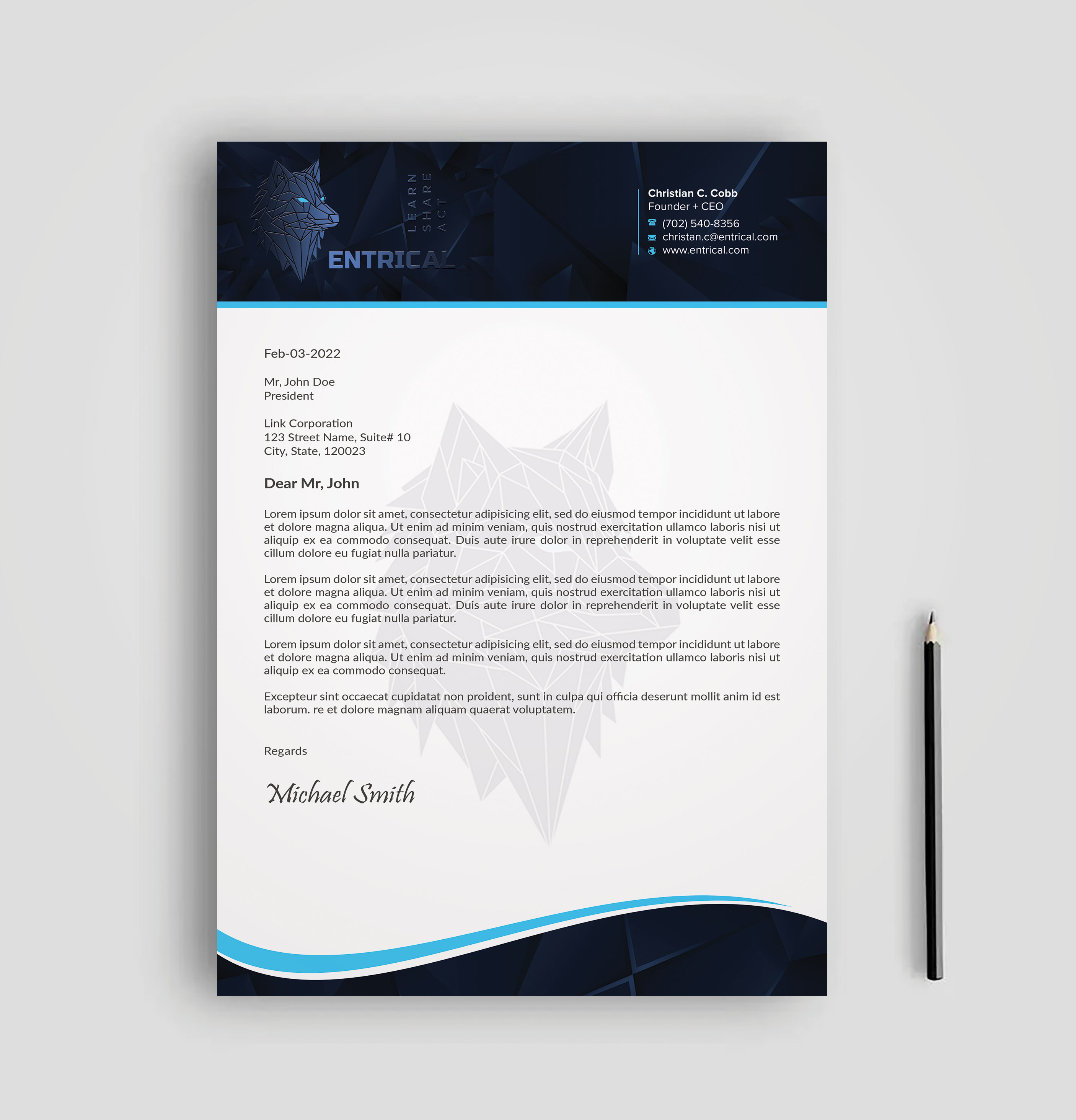 Stationery Design by sadikul islam for Entrical, LLC | Design #34122931