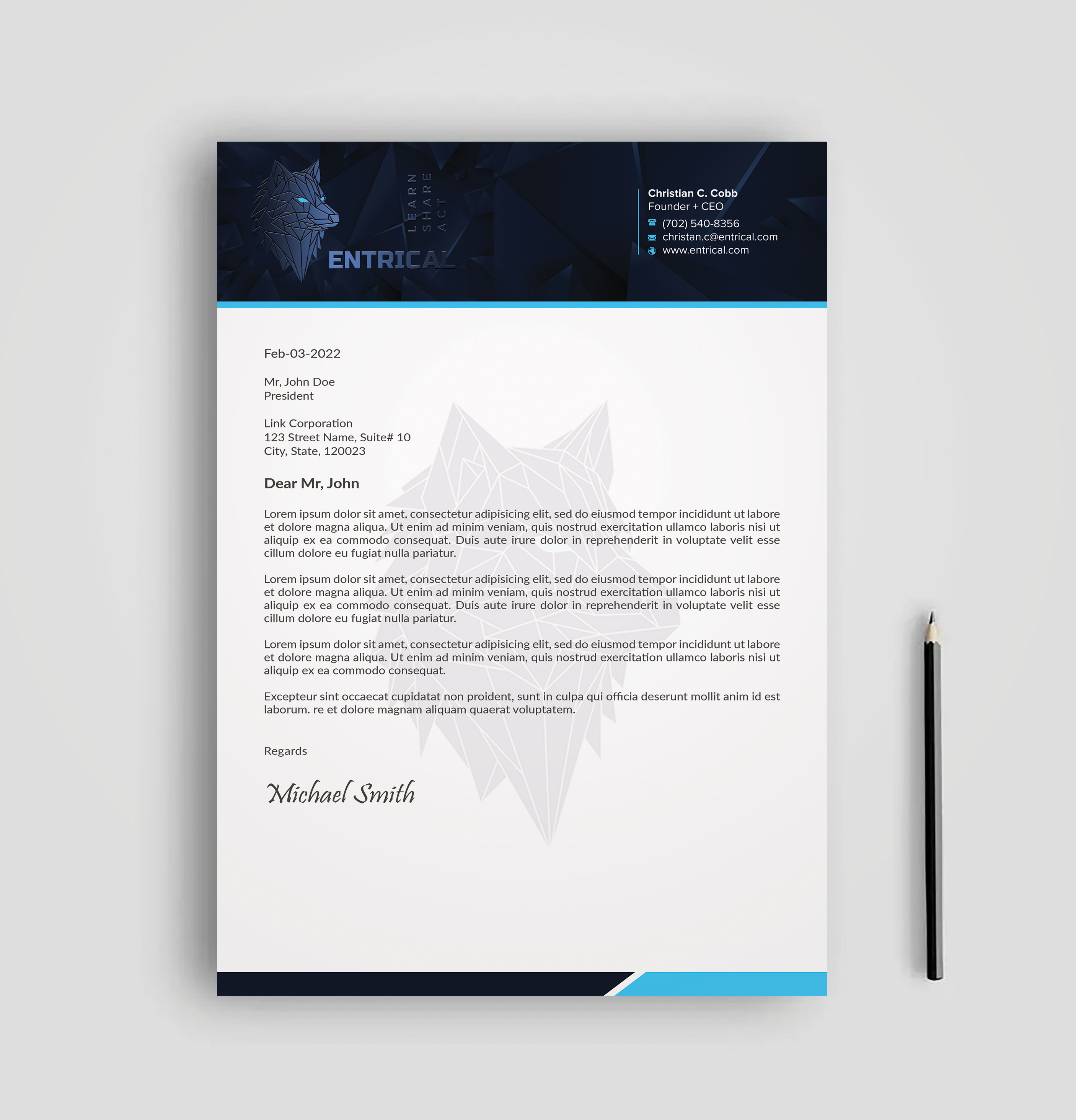 Stationery Design by sadikul islam for Entrical, LLC | Design #34122934