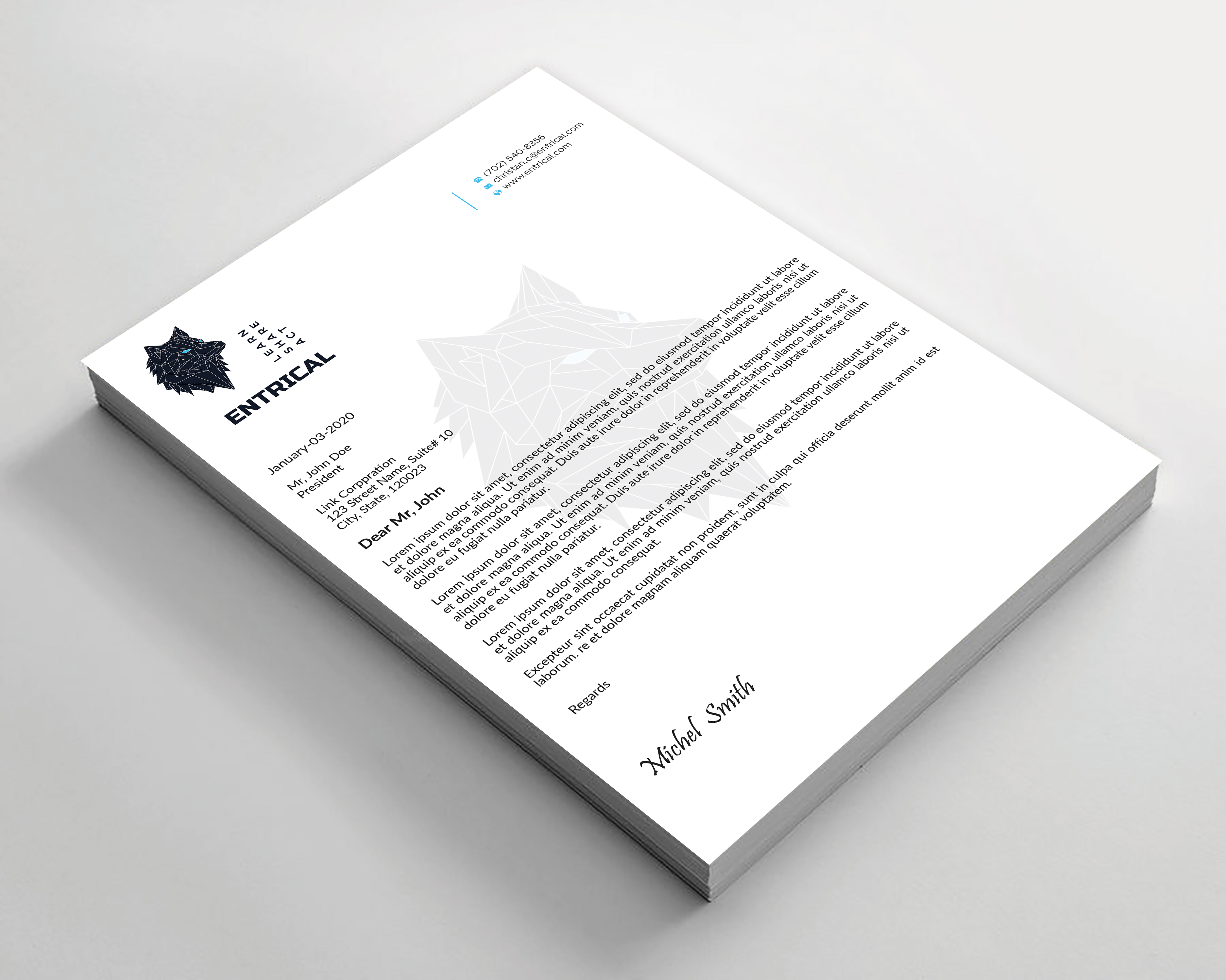 Stationery Design by Expert Bappy for Entrical, LLC | Design #34114425