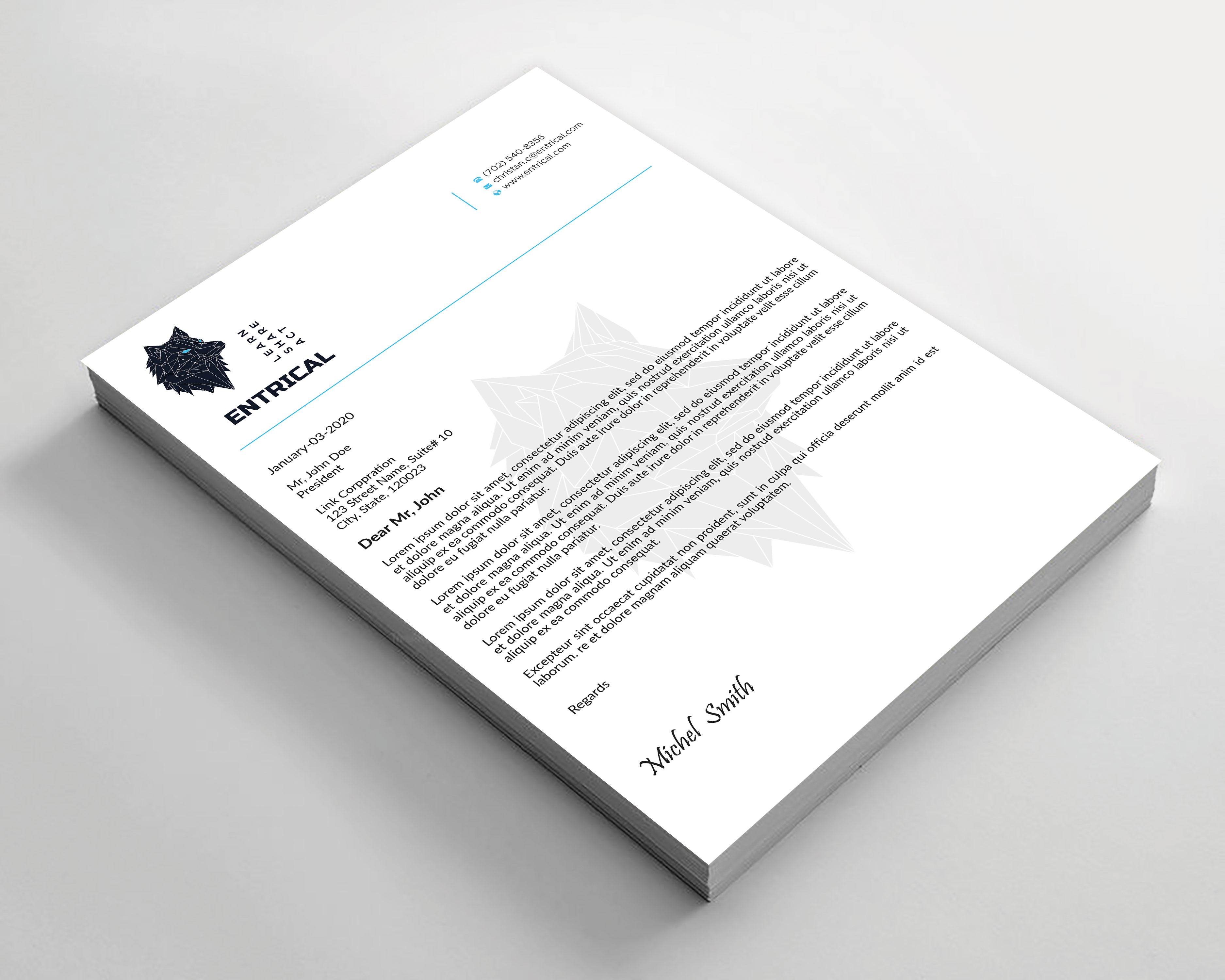 Stationery Design by Expert Bappy for Entrical, LLC | Design #34115169