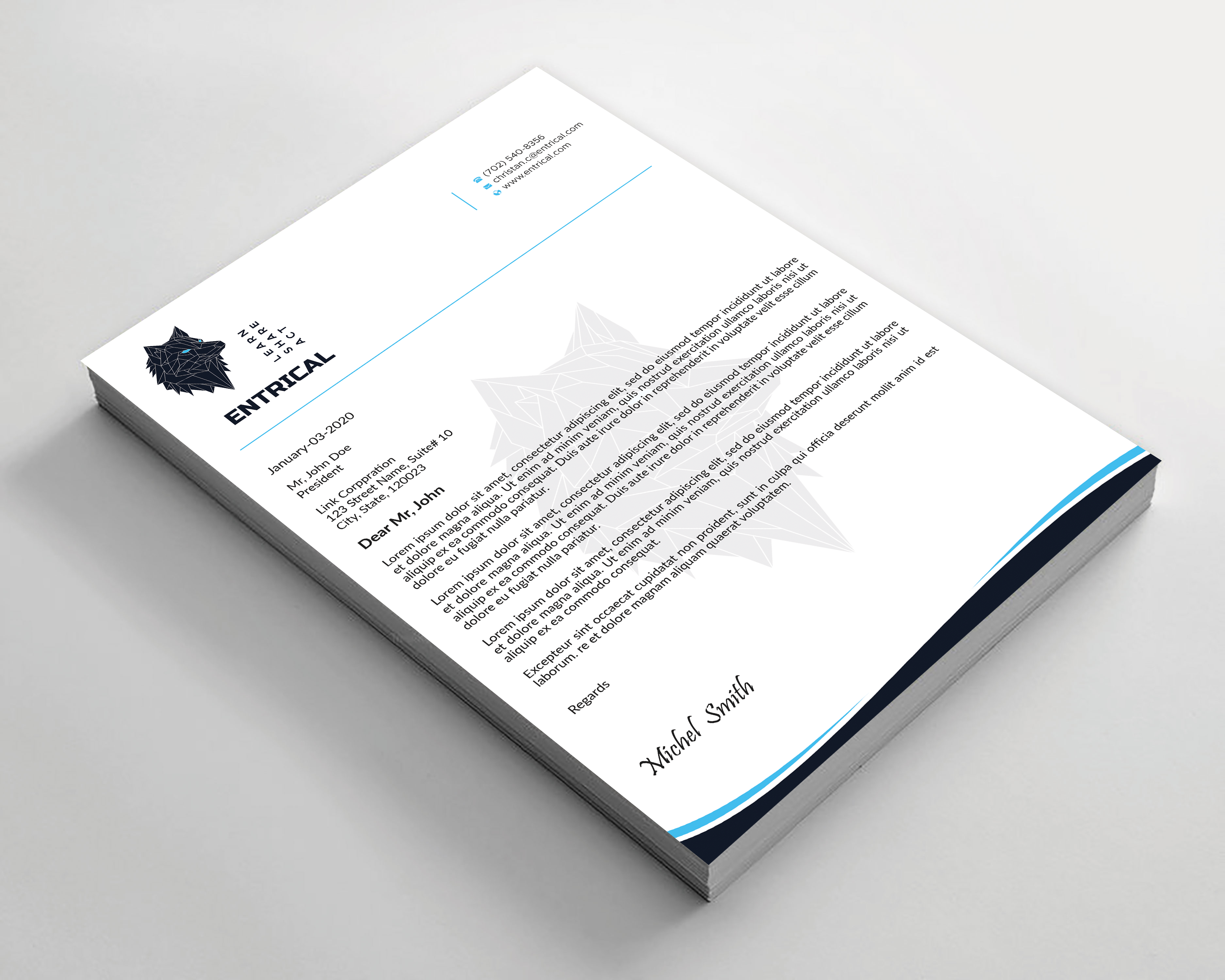 Stationery Design by Expert Bappy for Entrical, LLC | Design #34115242