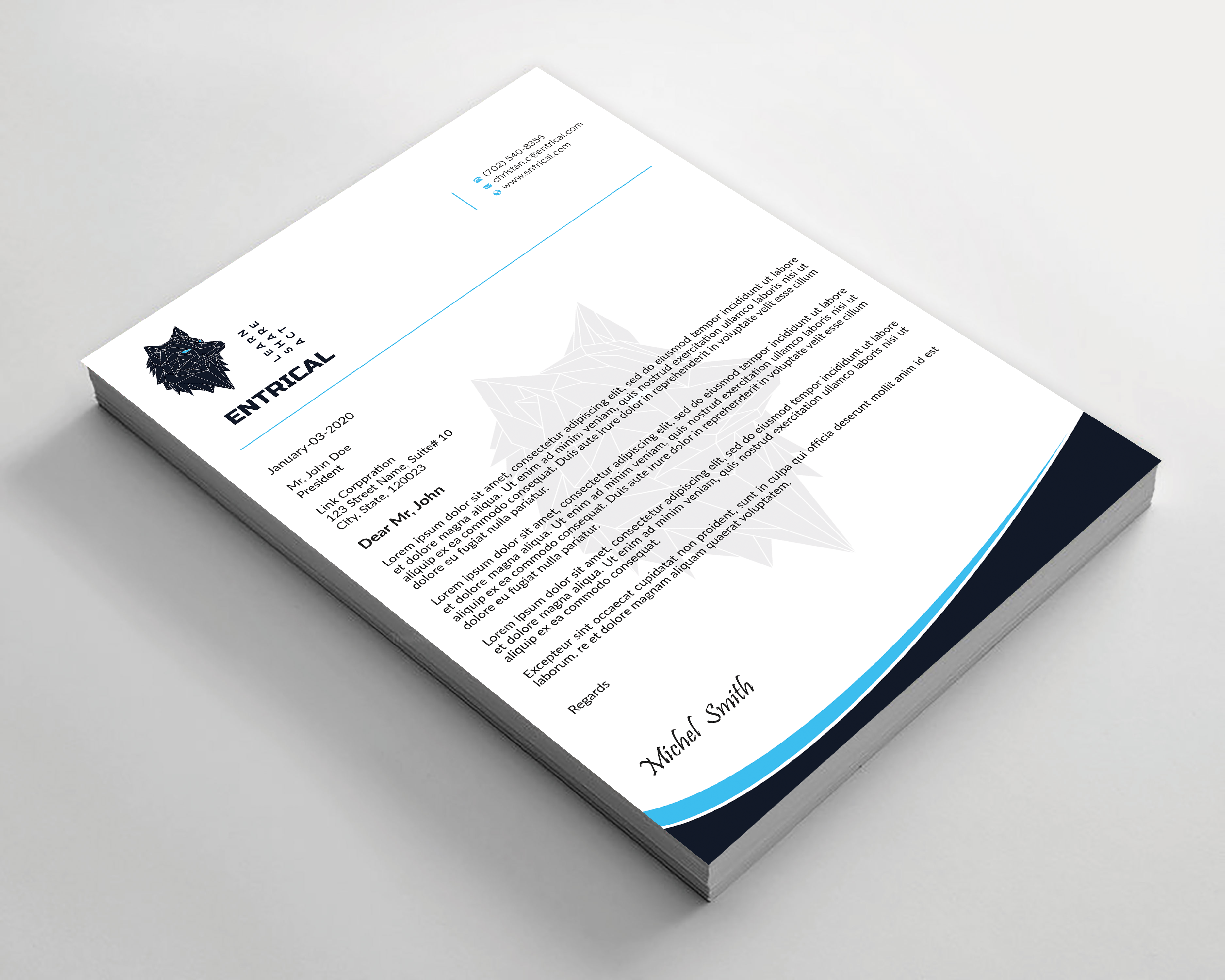 Stationery Design by Expert Bappy for Entrical, LLC | Design #34115269