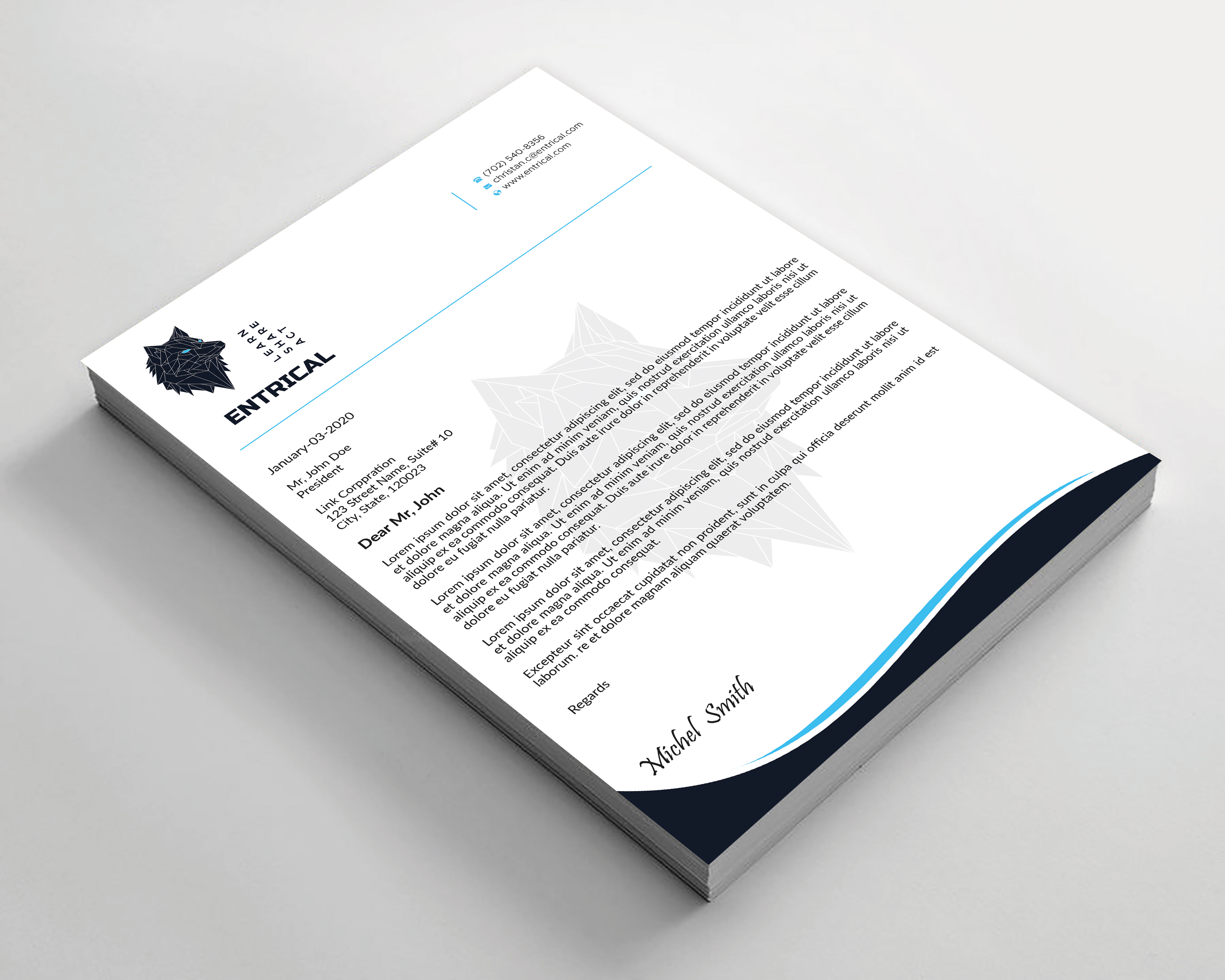 Stationery Design by Expert Bappy for Entrical, LLC | Design #34115271