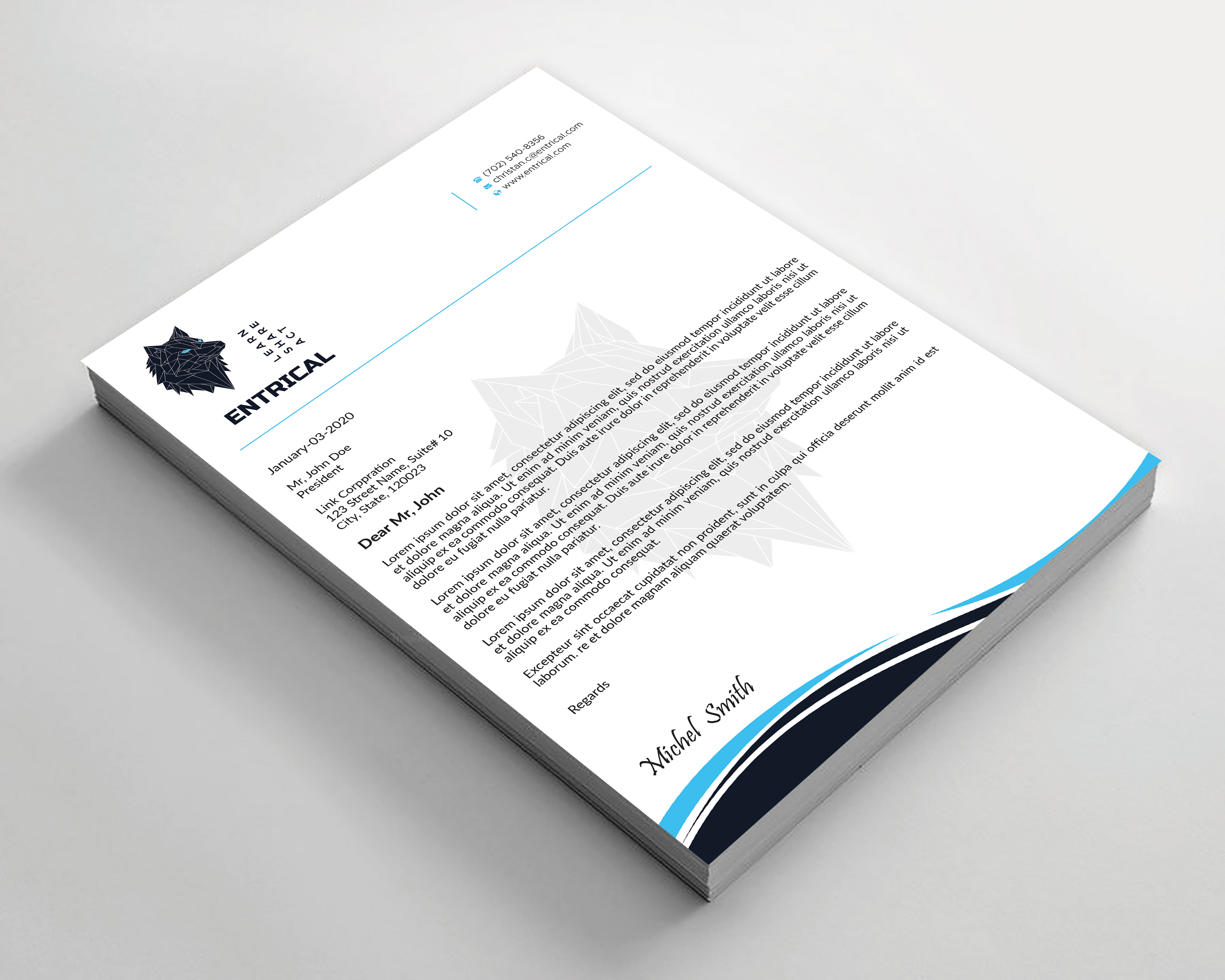 Stationery Design by Expert Bappy for Entrical, LLC | Design #34115282