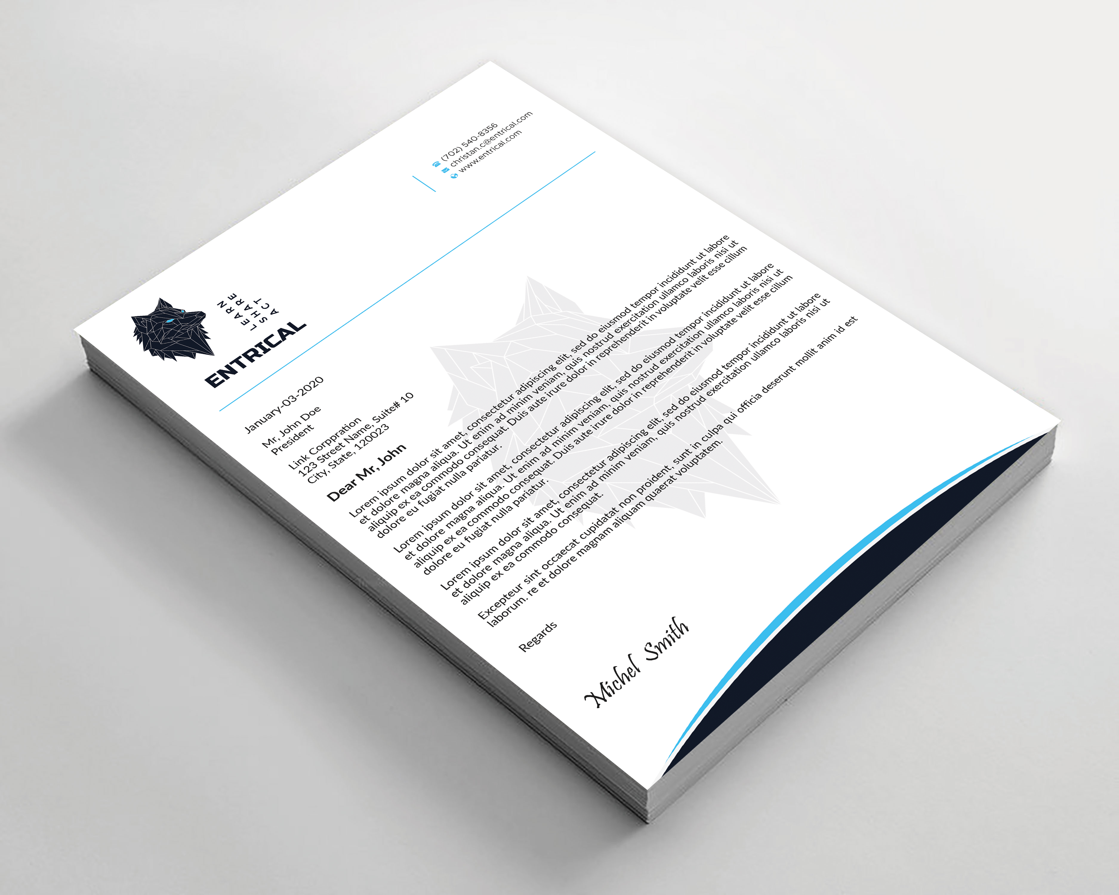 Stationery Design by Expert Bappy for Entrical, LLC | Design #34115289