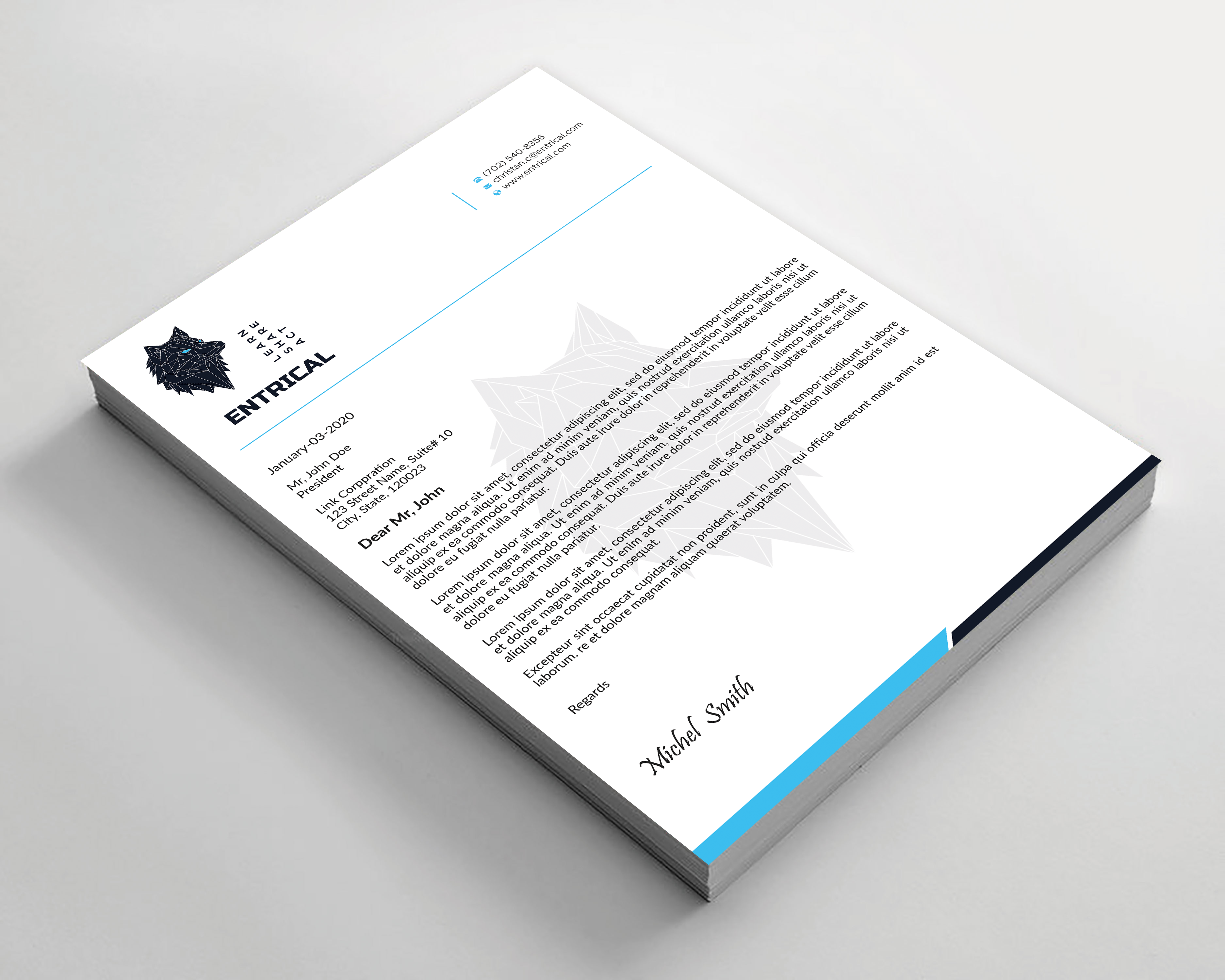 Stationery Design by Expert Bappy for Entrical, LLC | Design #34115292