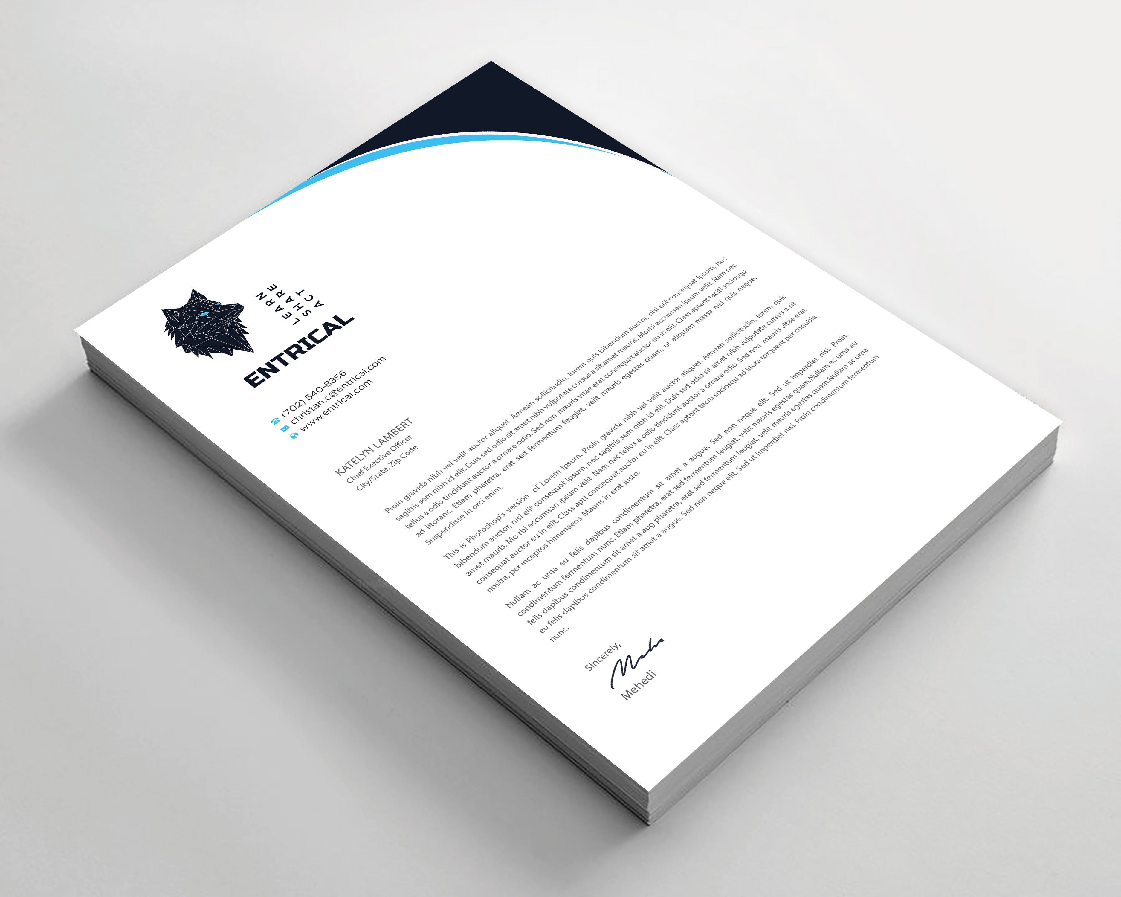 Stationery Design by Expert Bappy for Entrical, LLC | Design #34117037