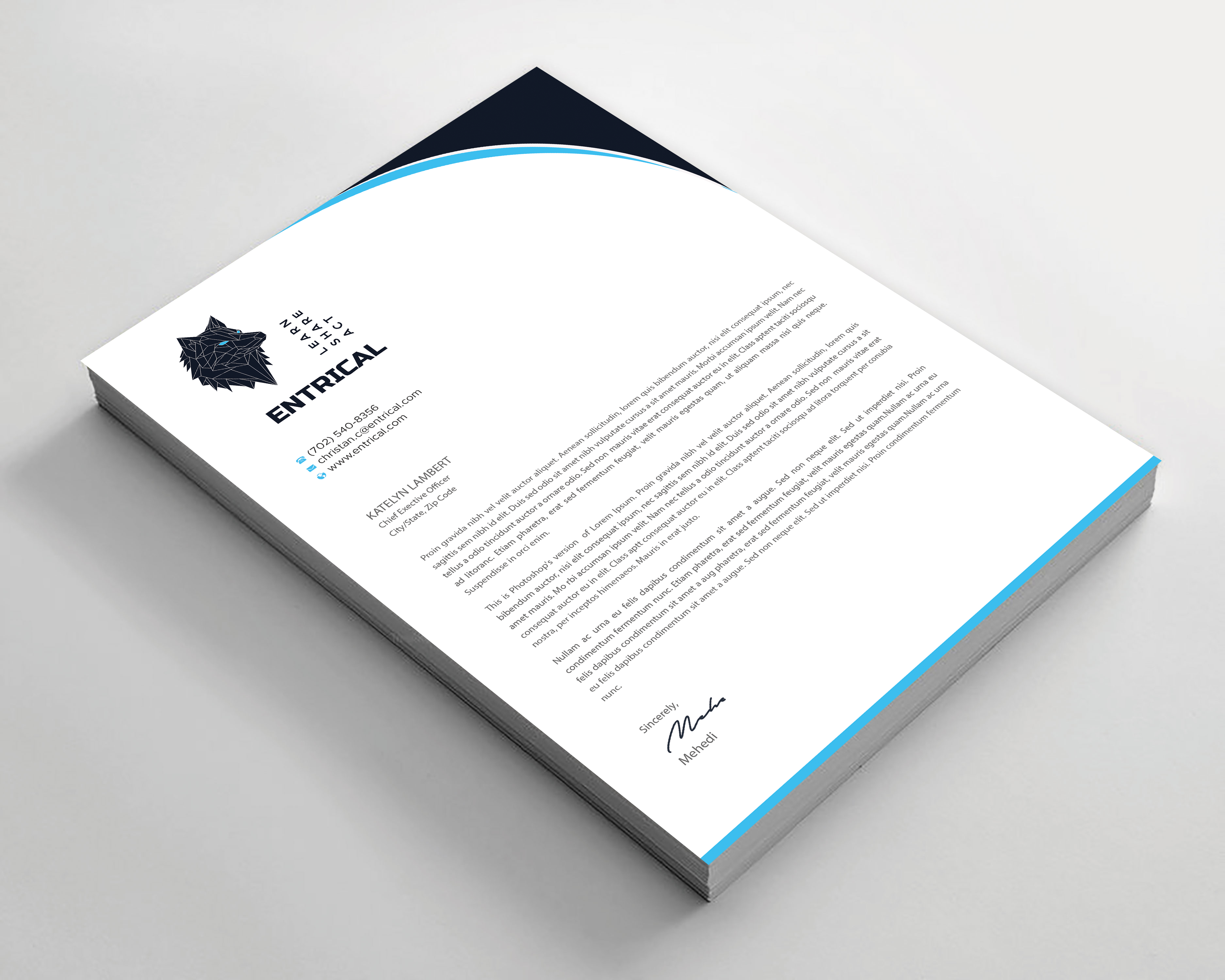 Stationery Design by Expert Bappy for Entrical, LLC | Design #34117046