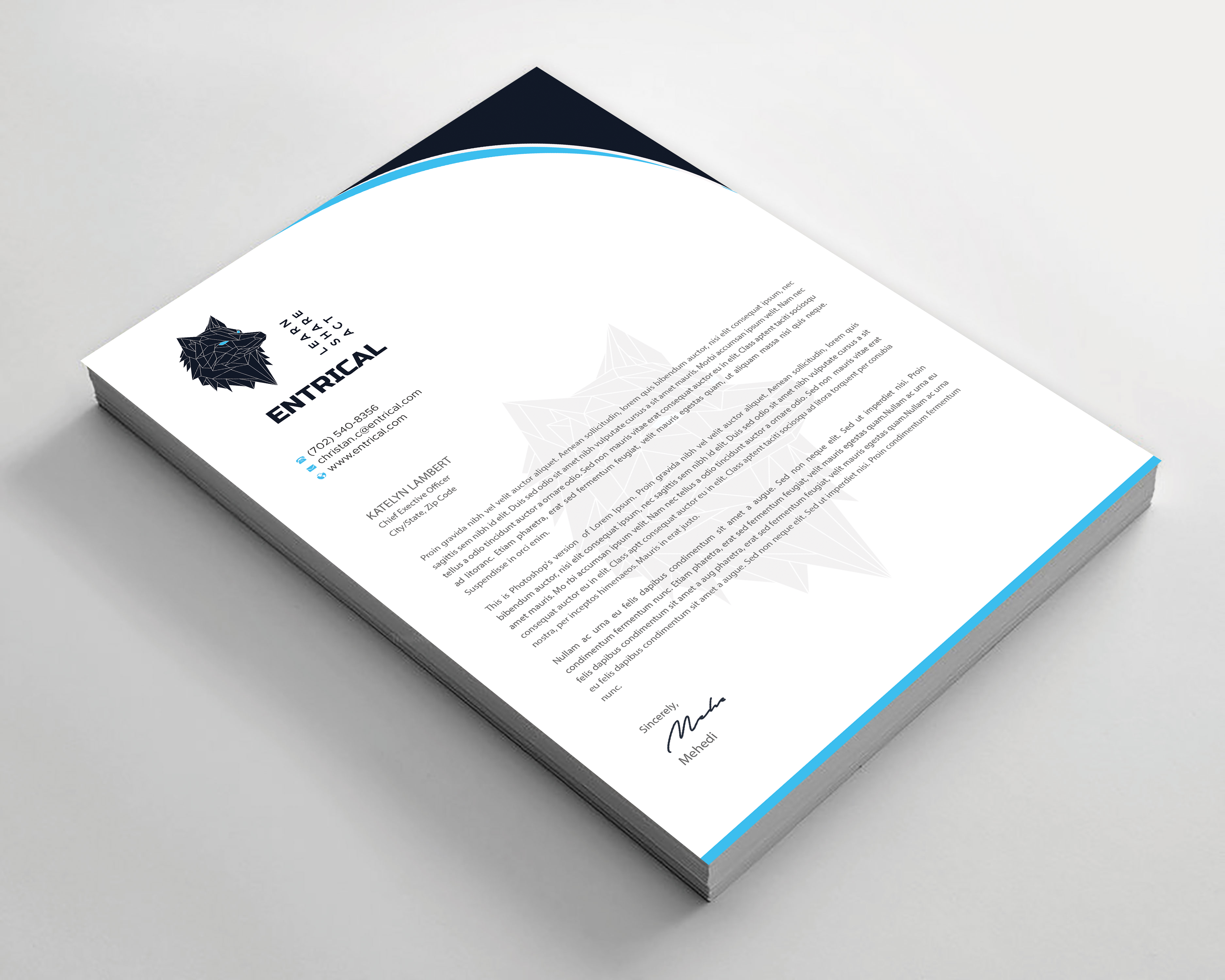 Stationery Design by Expert Bappy for Entrical, LLC | Design #34117073