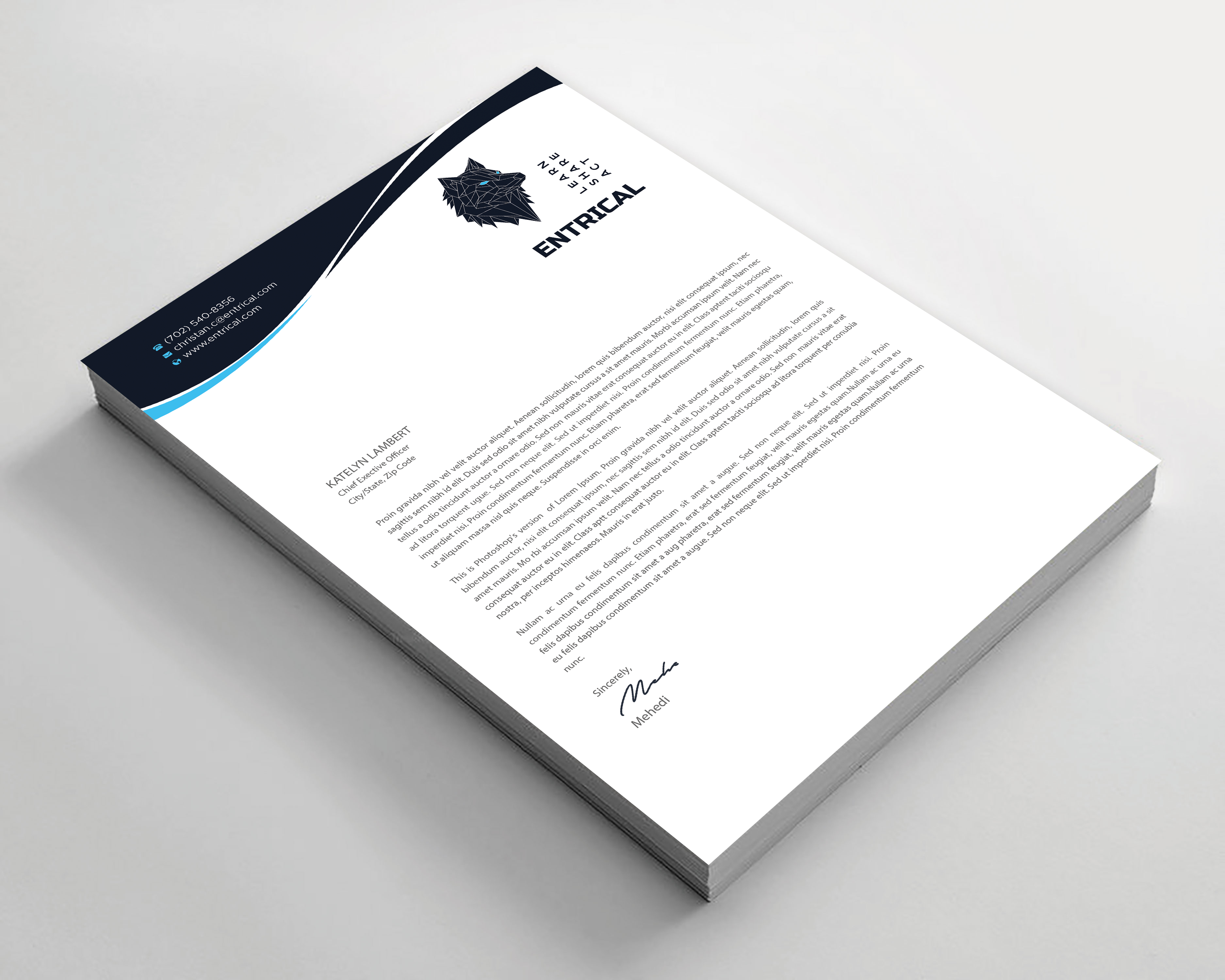 Stationery Design by Expert Bappy for Entrical, LLC | Design #34121065