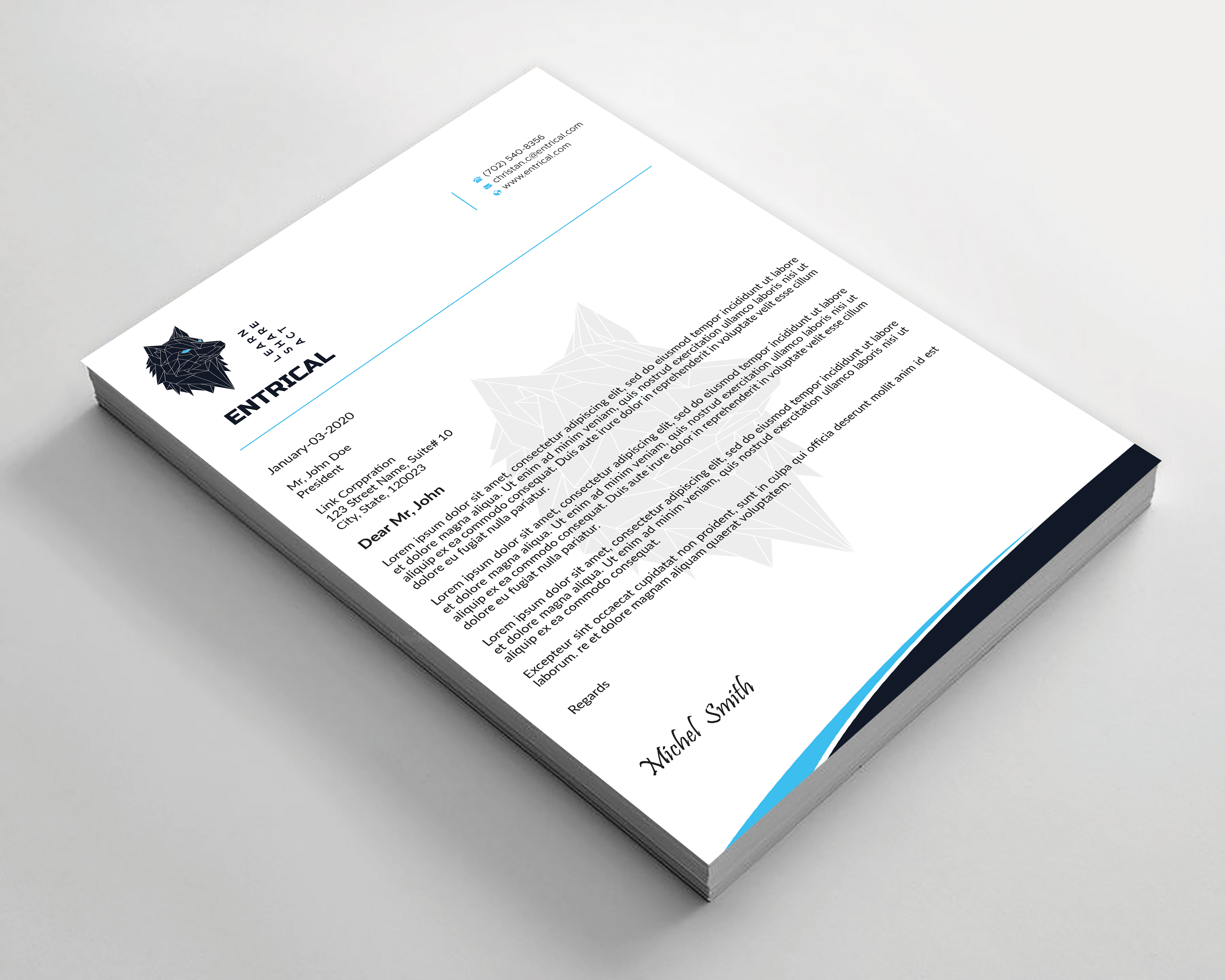 Stationery Design by Expert Bappy for Entrical, LLC | Design #34121123