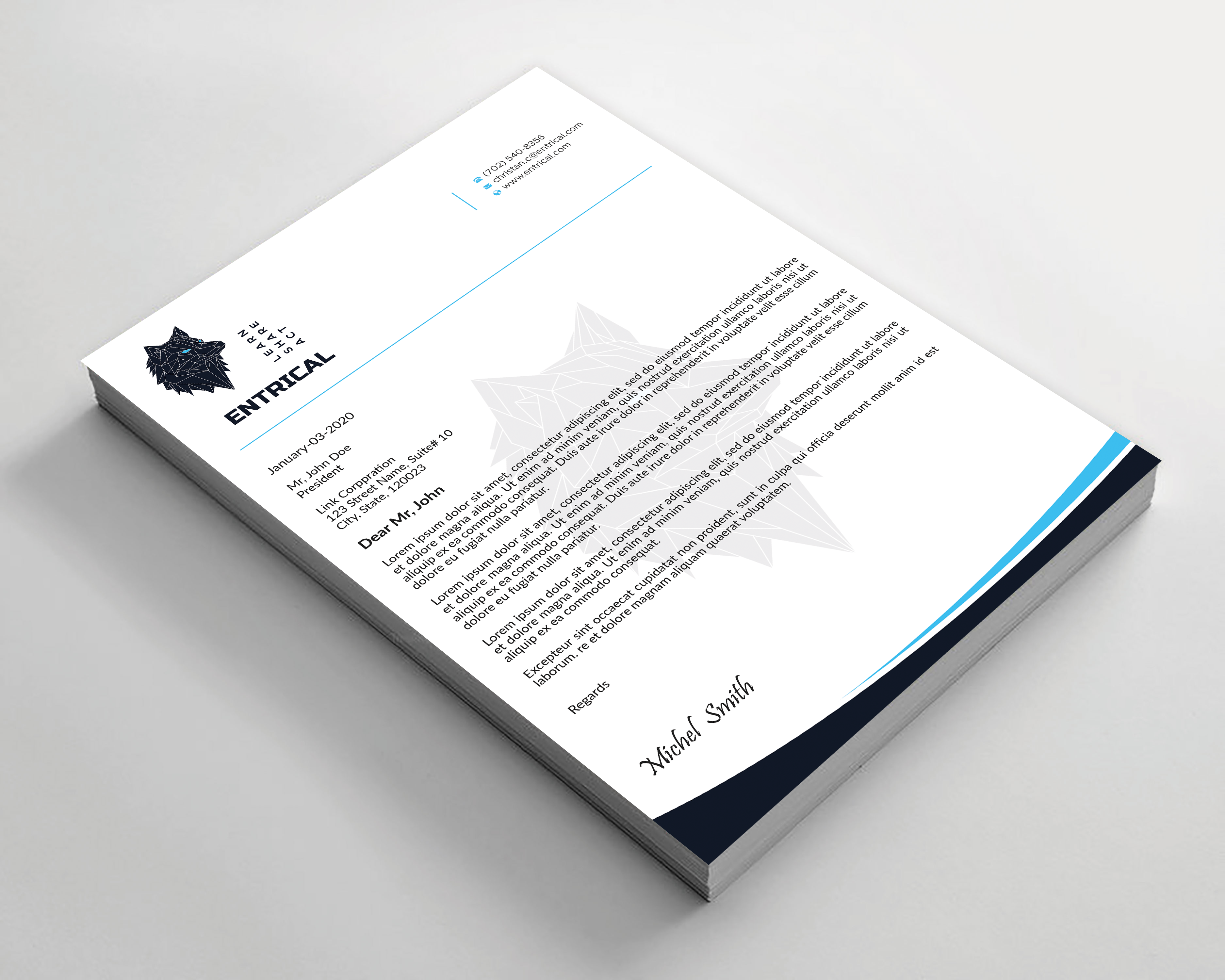 Stationery Design by Expert Bappy for Entrical, LLC | Design #34121124