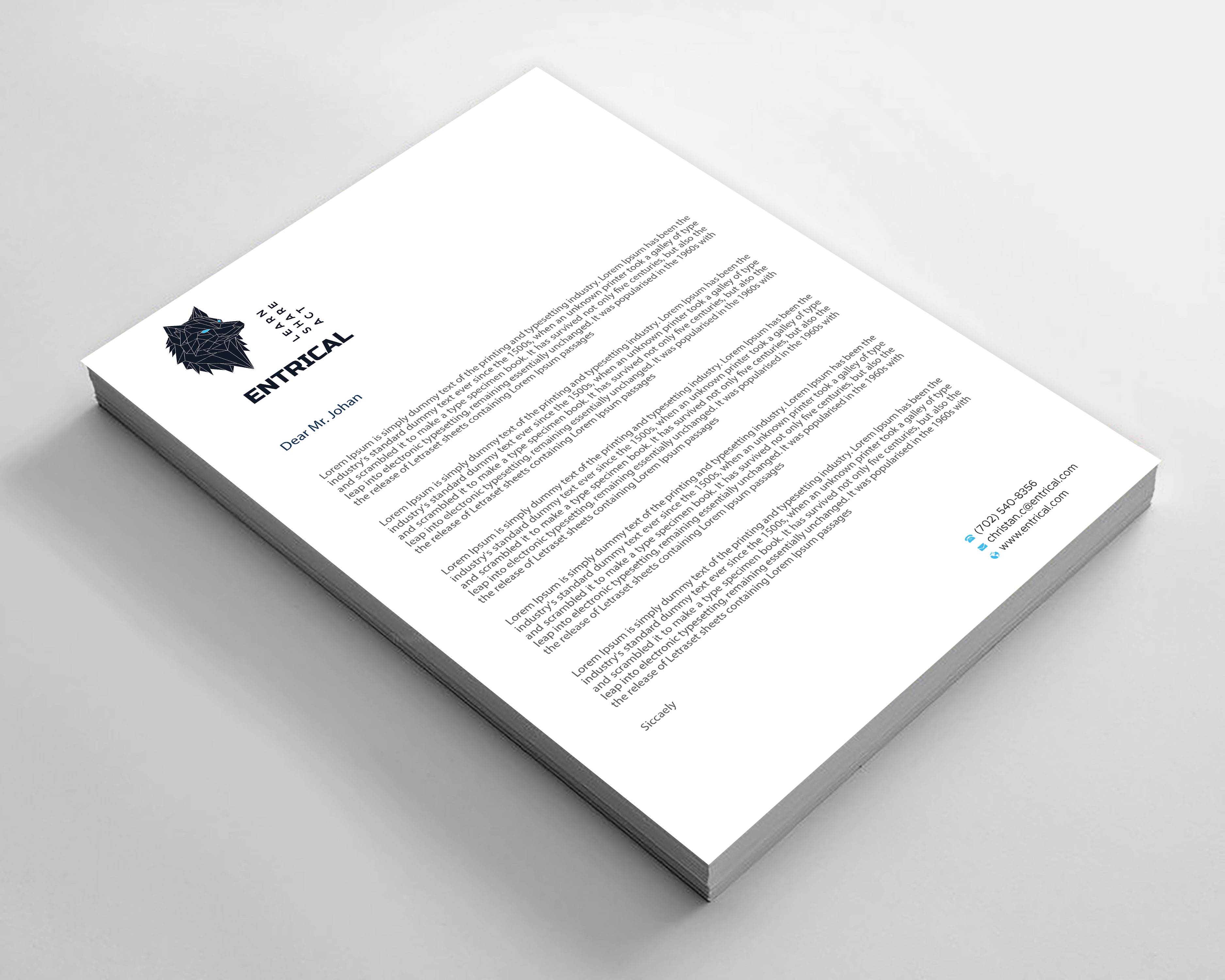 Stationery Design by Expert Bappy for Entrical, LLC | Design #34121139