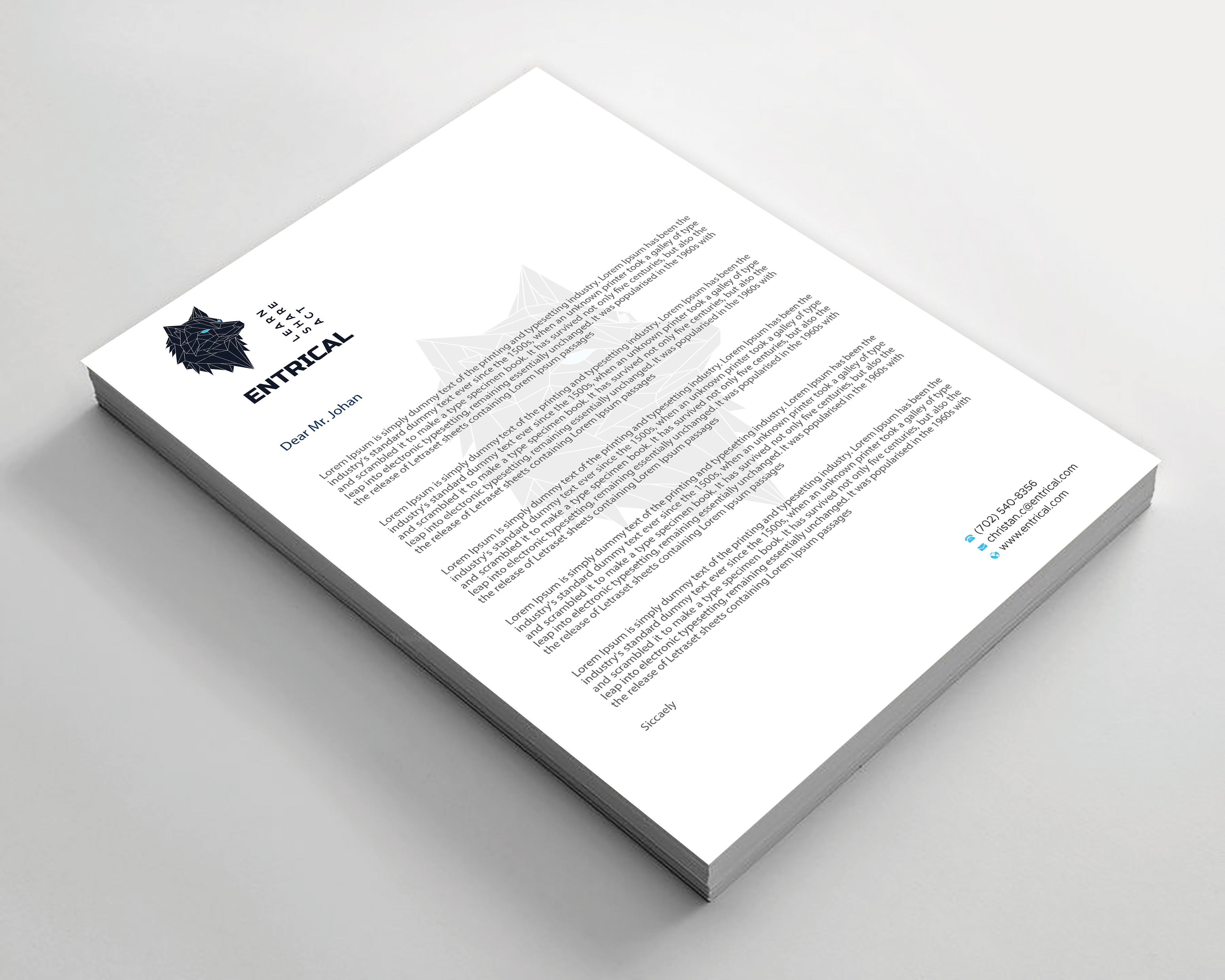 Stationery Design by Expert Bappy for Entrical, LLC | Design #34121140