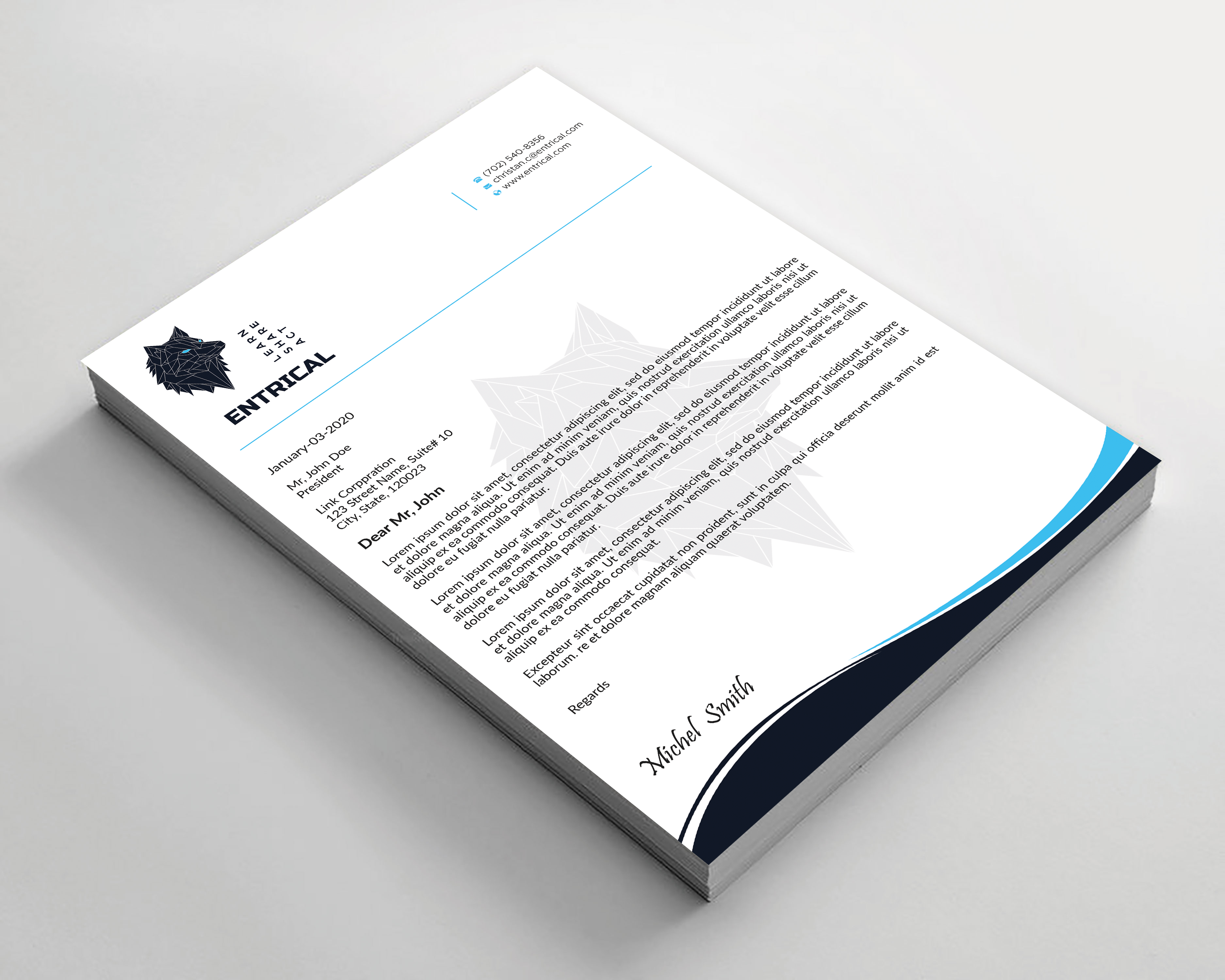 Stationery Design by Expert Bappy for Entrical, LLC | Design #34121160