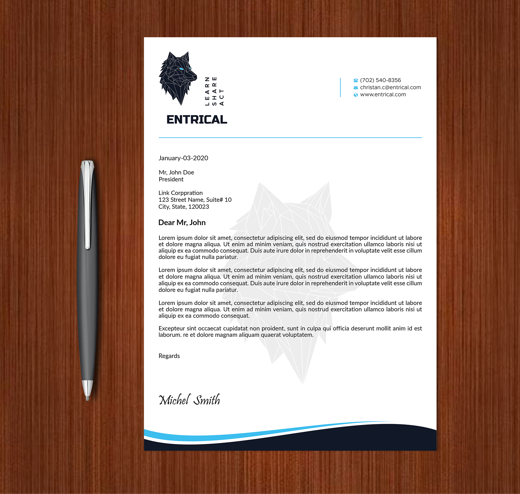 Stationery Design by Expert Bappy for Entrical, LLC | Design #34121180