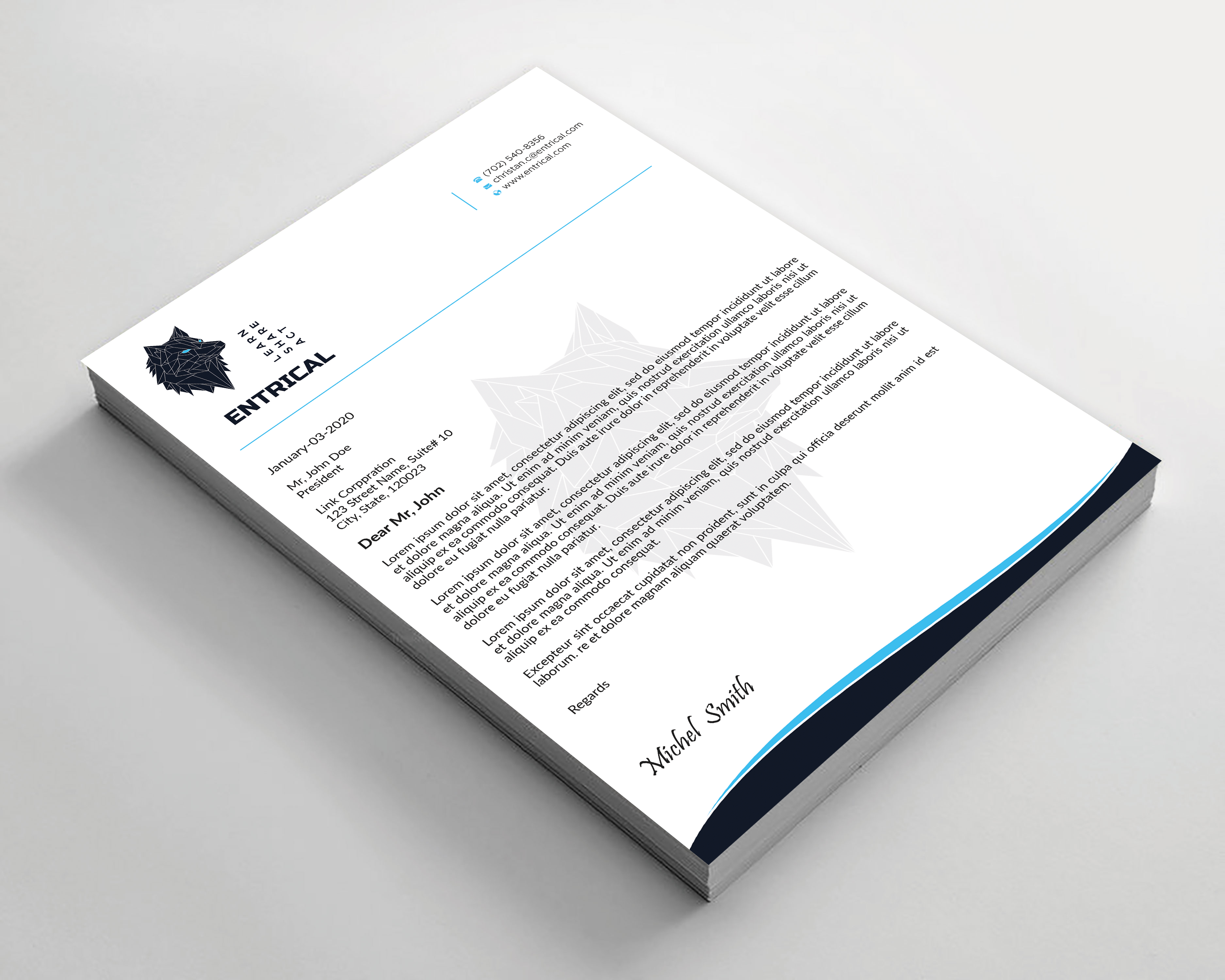 Stationery Design by Expert Bappy for Entrical, LLC | Design #34121181