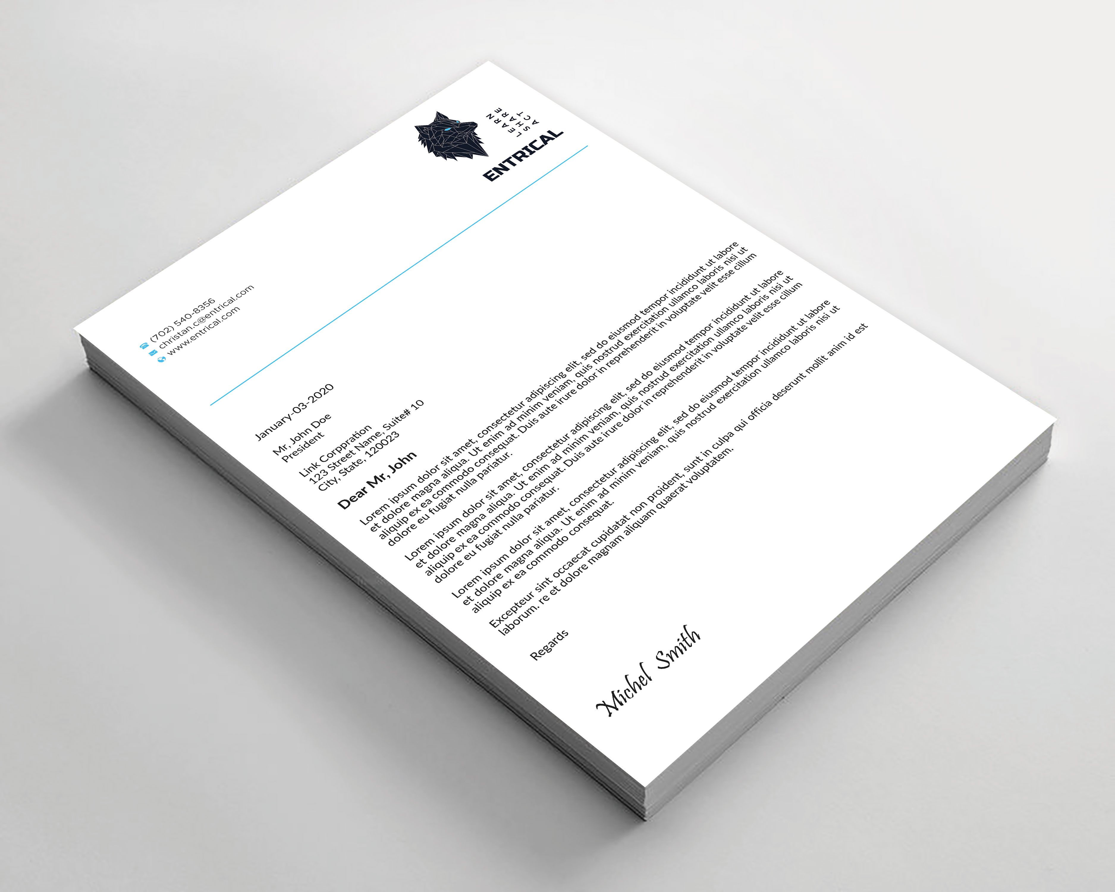 Stationery Design by Expert Bappy for Entrical, LLC | Design #34121200