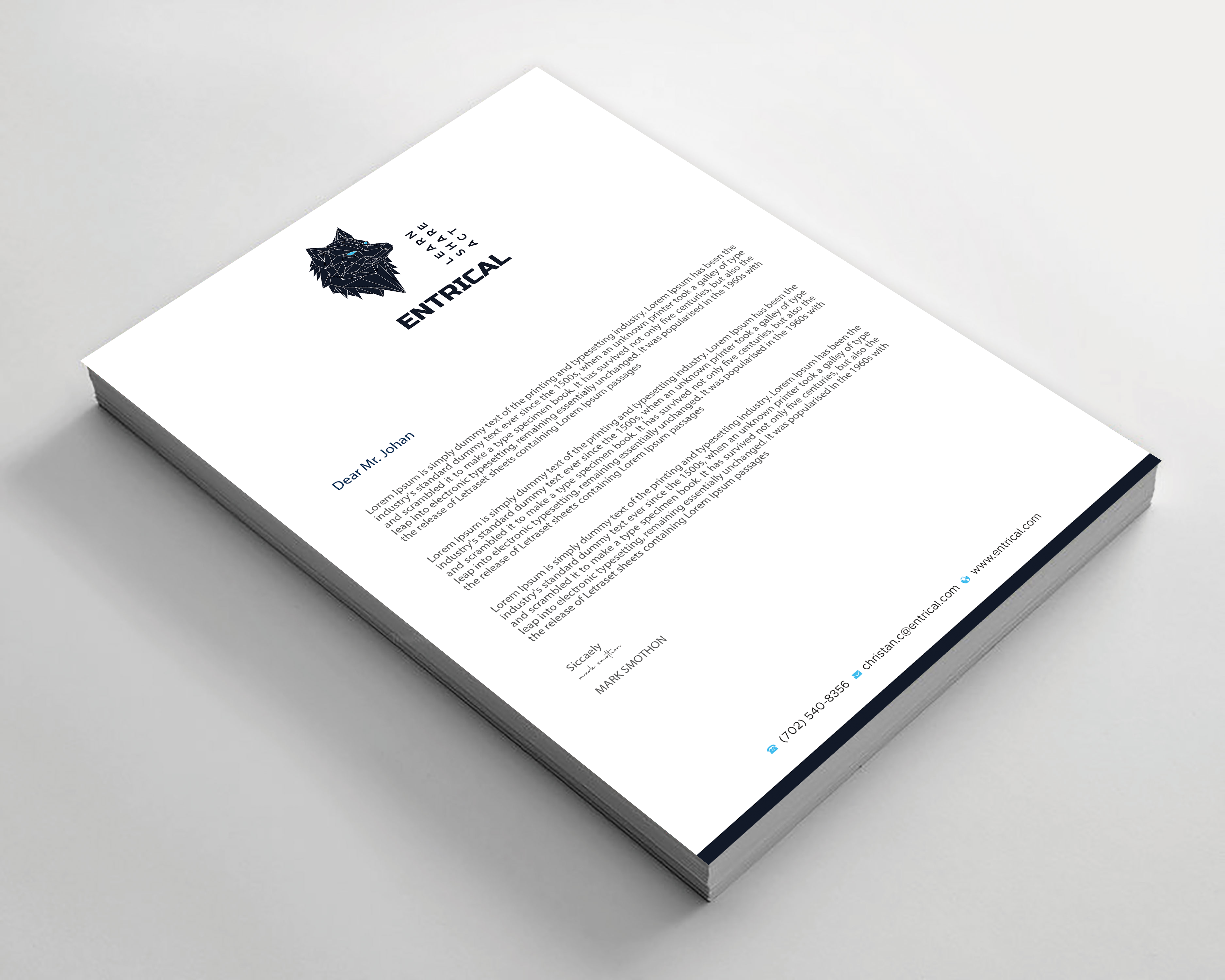 Stationery Design by Expert Bappy for Entrical, LLC | Design #34121219