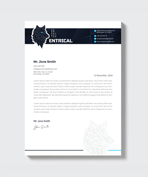 Stationery Design by artbitin for Entrical, LLC | Design: #34123331