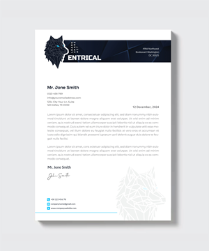 Stationery Design by artbitin for Entrical, LLC | Design: #34123335