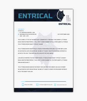 Stationery Design by Md Saymon for Entrical, LLC | Design #34116833