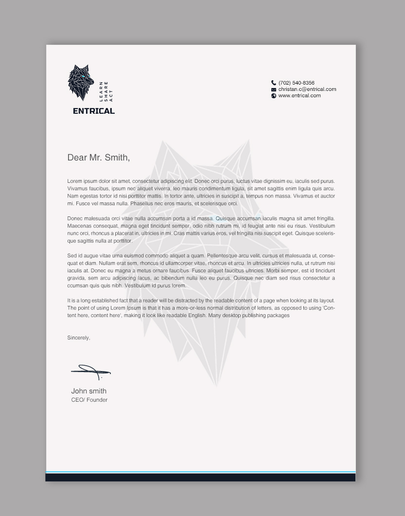 Stationery Design by chandrayaan.creative for Entrical, LLC | Design #34124087