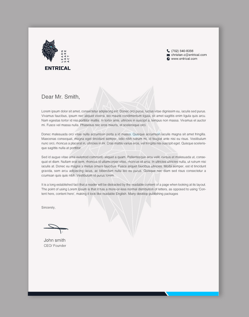 Stationery Design by chandrayaan.creative for Entrical, LLC | Design #34124088